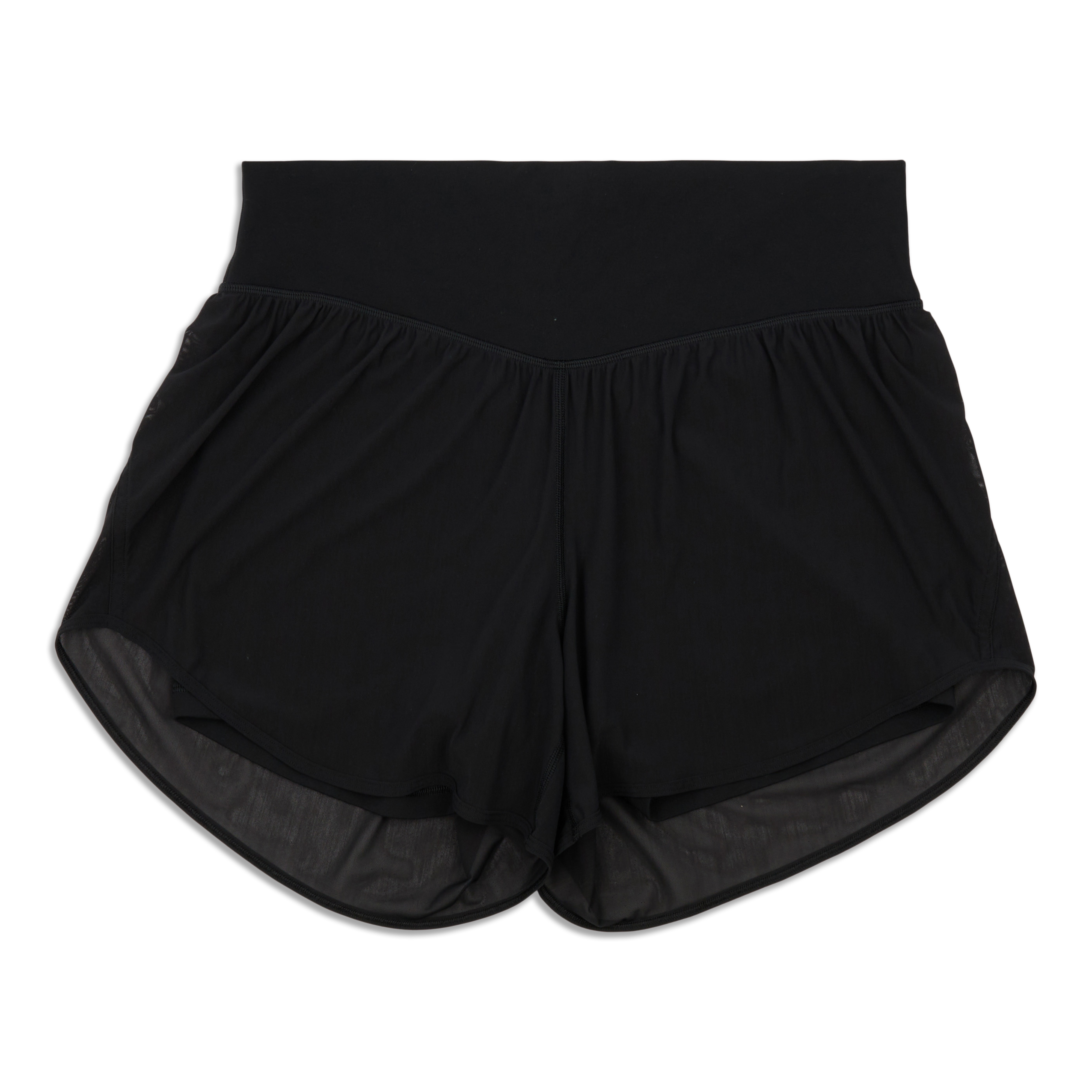 Lululemon Women's Anew Short 4 Yoga Mesh Swift Ultra Fabric Shorts Size 4  Black