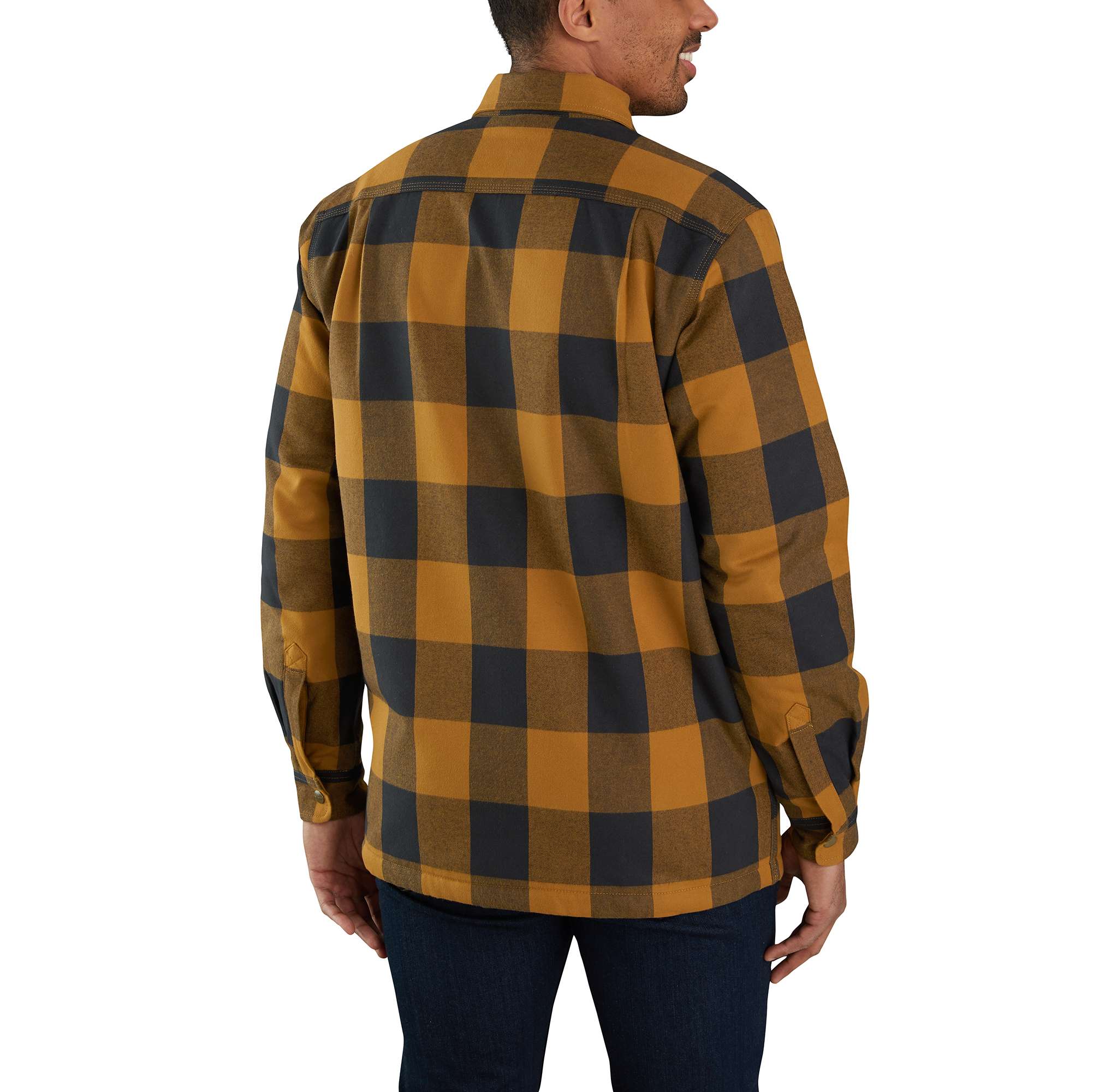 style 104911 relaxed fit heavyweight flannel sherpa lined shirt jac