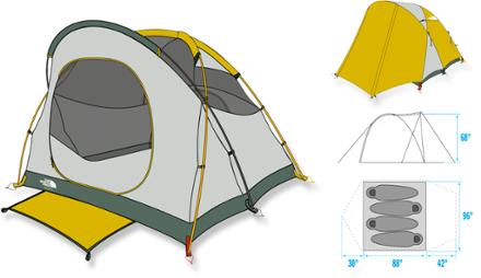 The North Face Kaiju 4 The North Face Kaiju 4 Tent Arrowwood