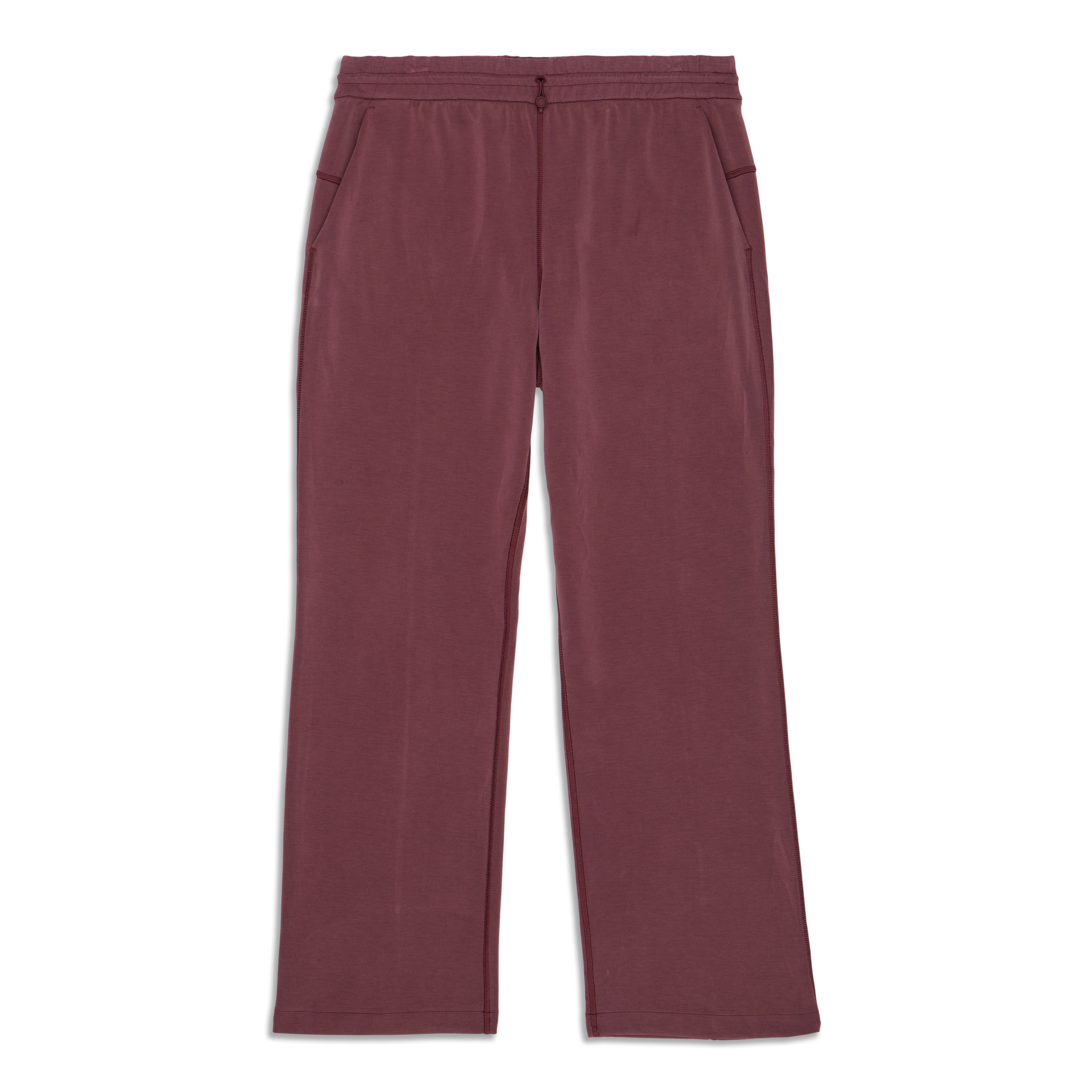 lululemon burgundy wide leg track pants size - Depop