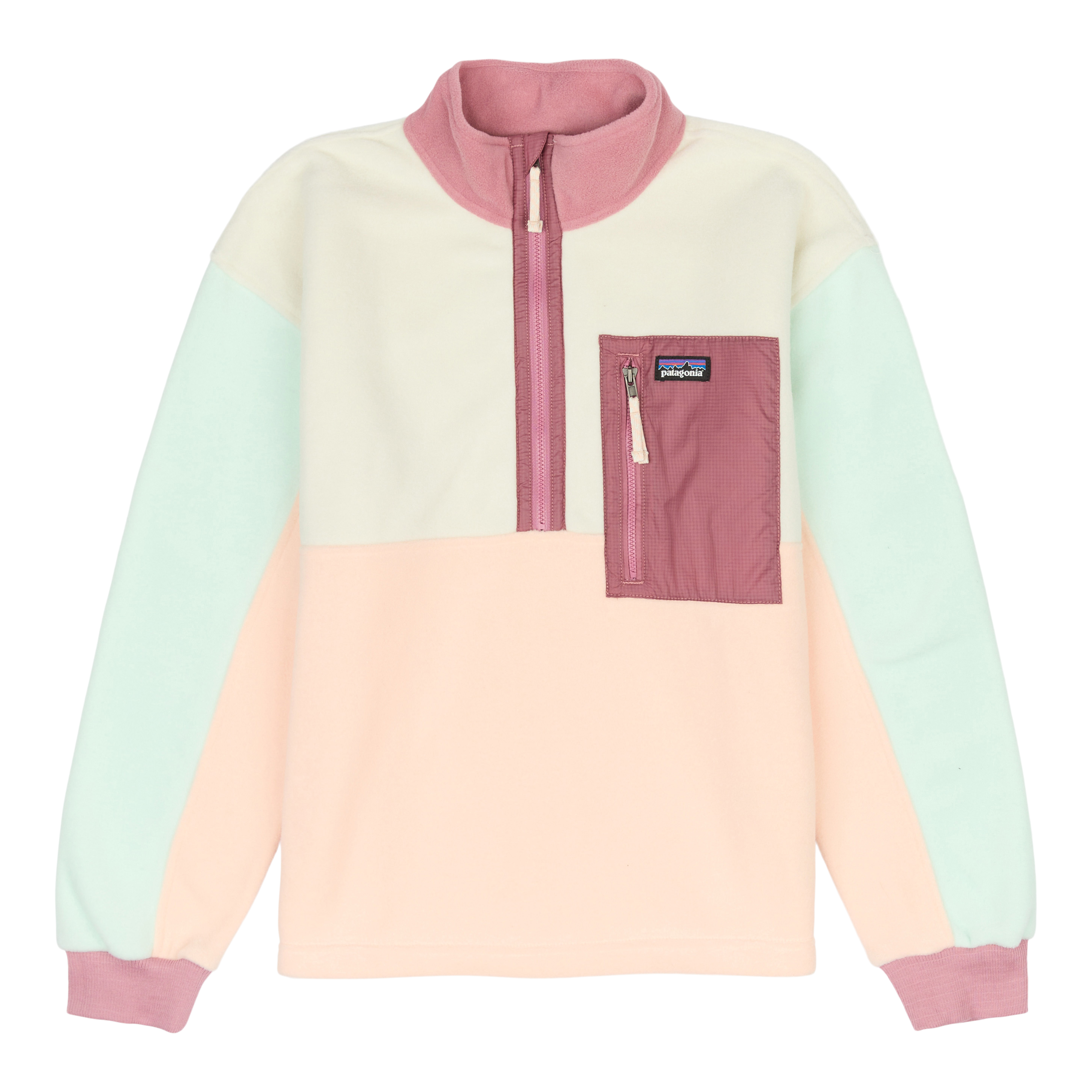 Patagonia Kids' Microdini 1/2 Zip Pullover Planet Pink / S