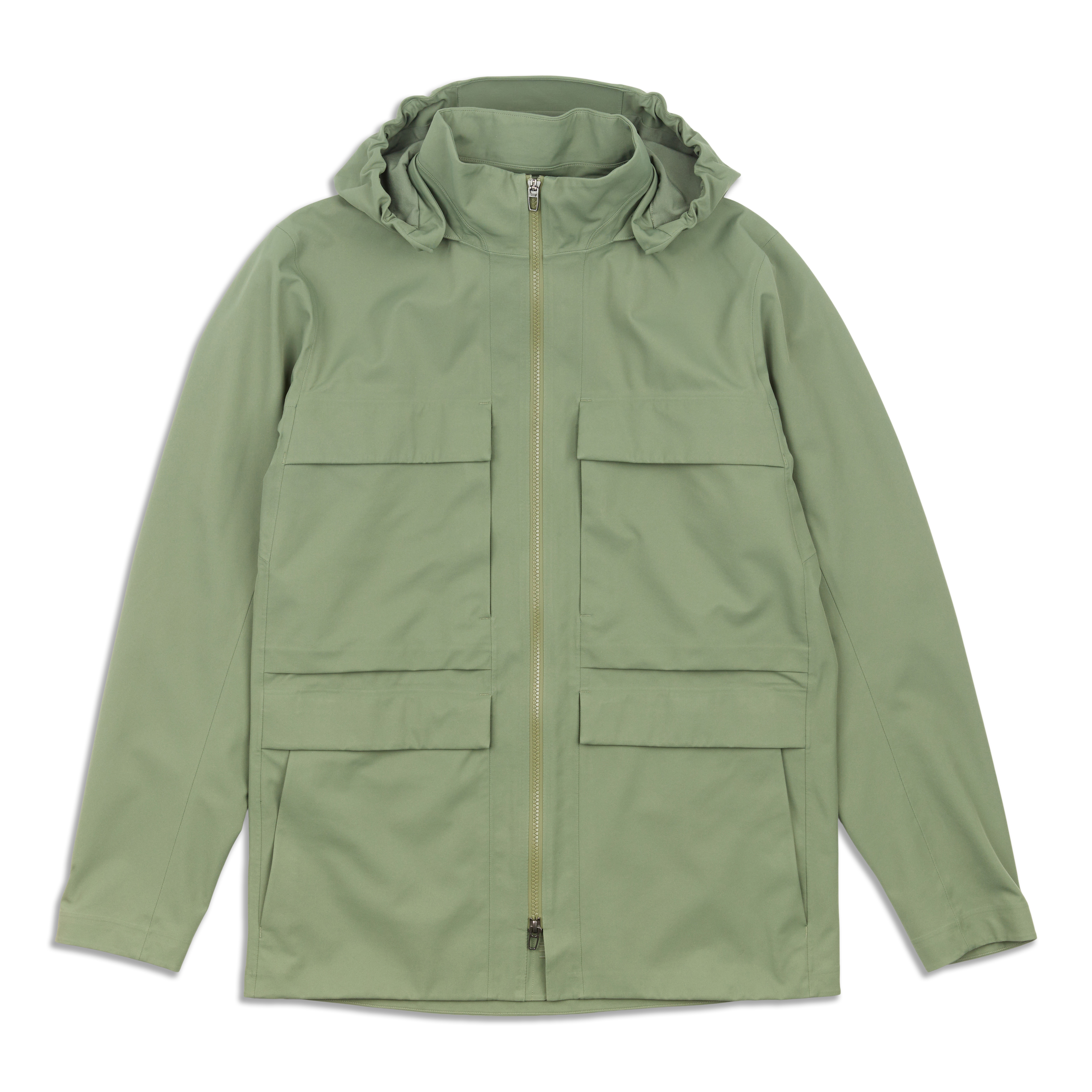 CAYL - Logo-Print Stretch-Ripstop Half-Zip Jacket - Green CAYL