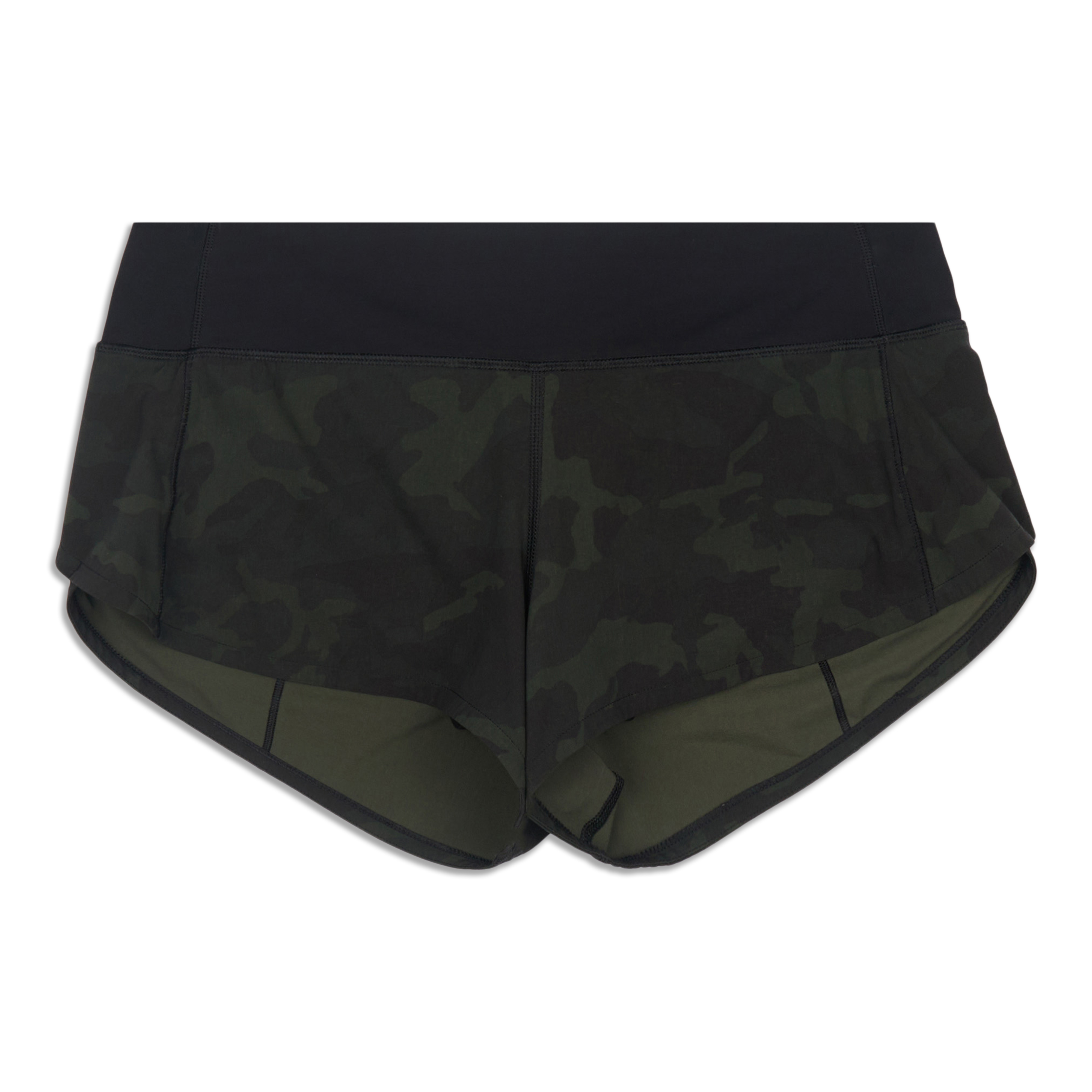 Lululemon Speed Up Short High-rise *2.5 In Incognito Camo Multi Gator Green/black