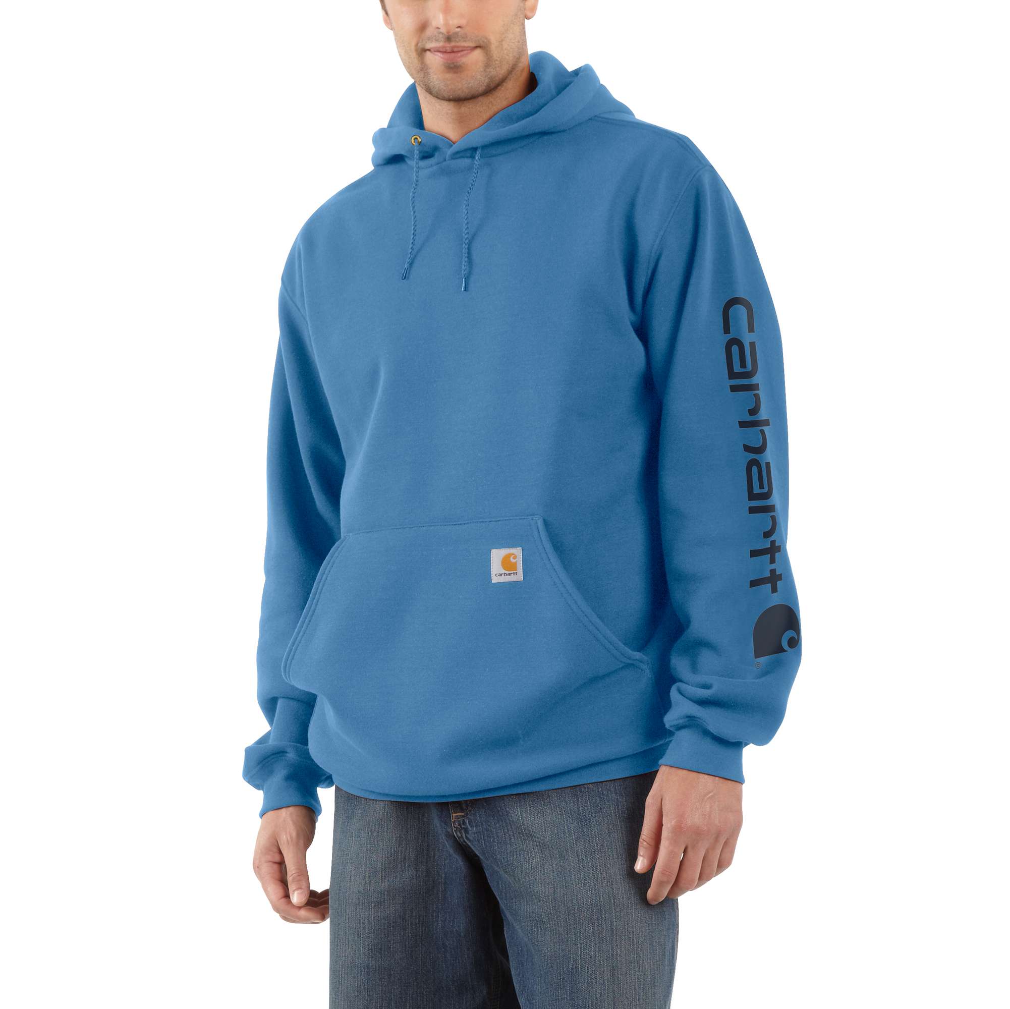 Carhartt Men's Loose Fit Logo Sleeve Graphic Sweatshirt