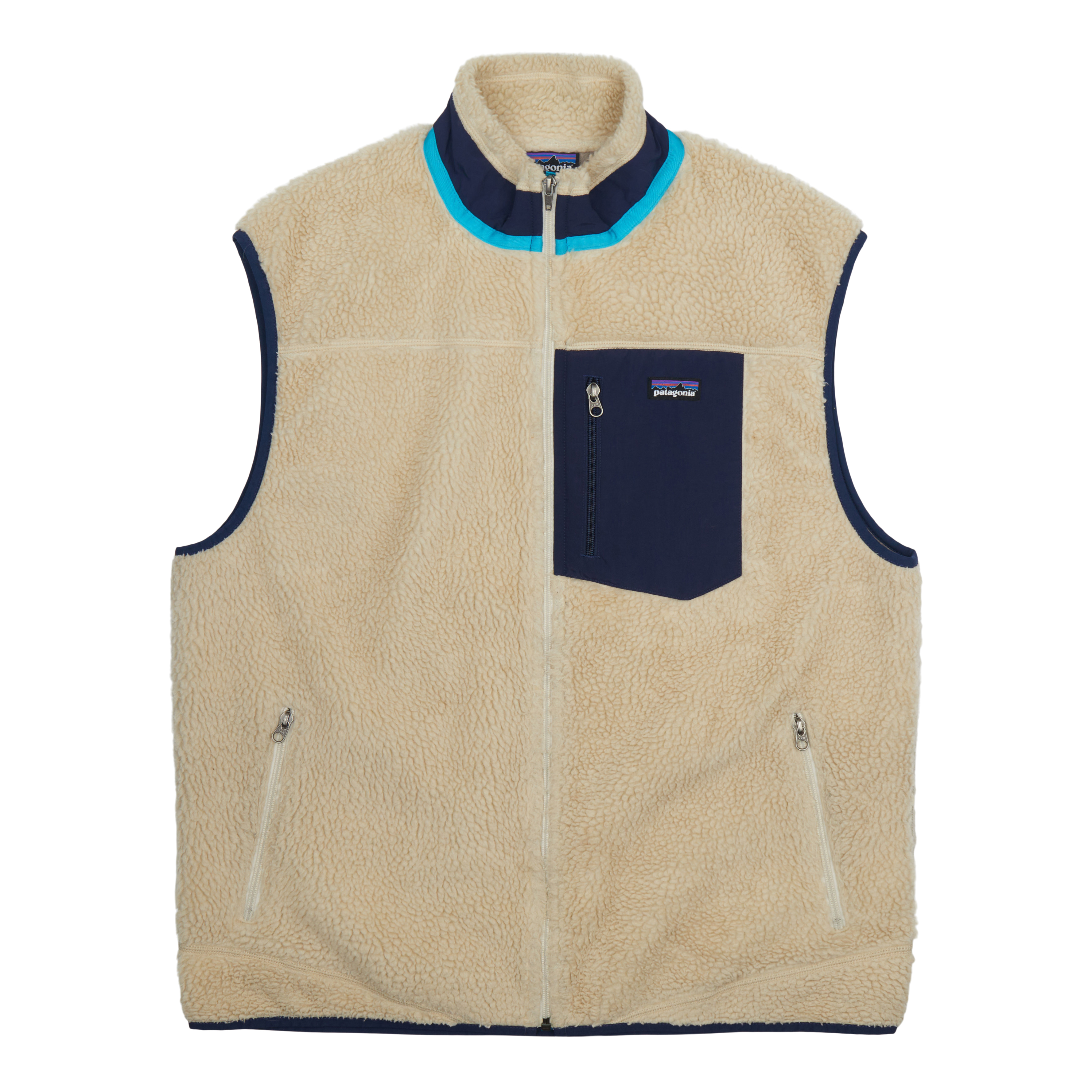 Patagonia Worn Wear Men's Classic Retro-X® Vest Natural W/Navy
