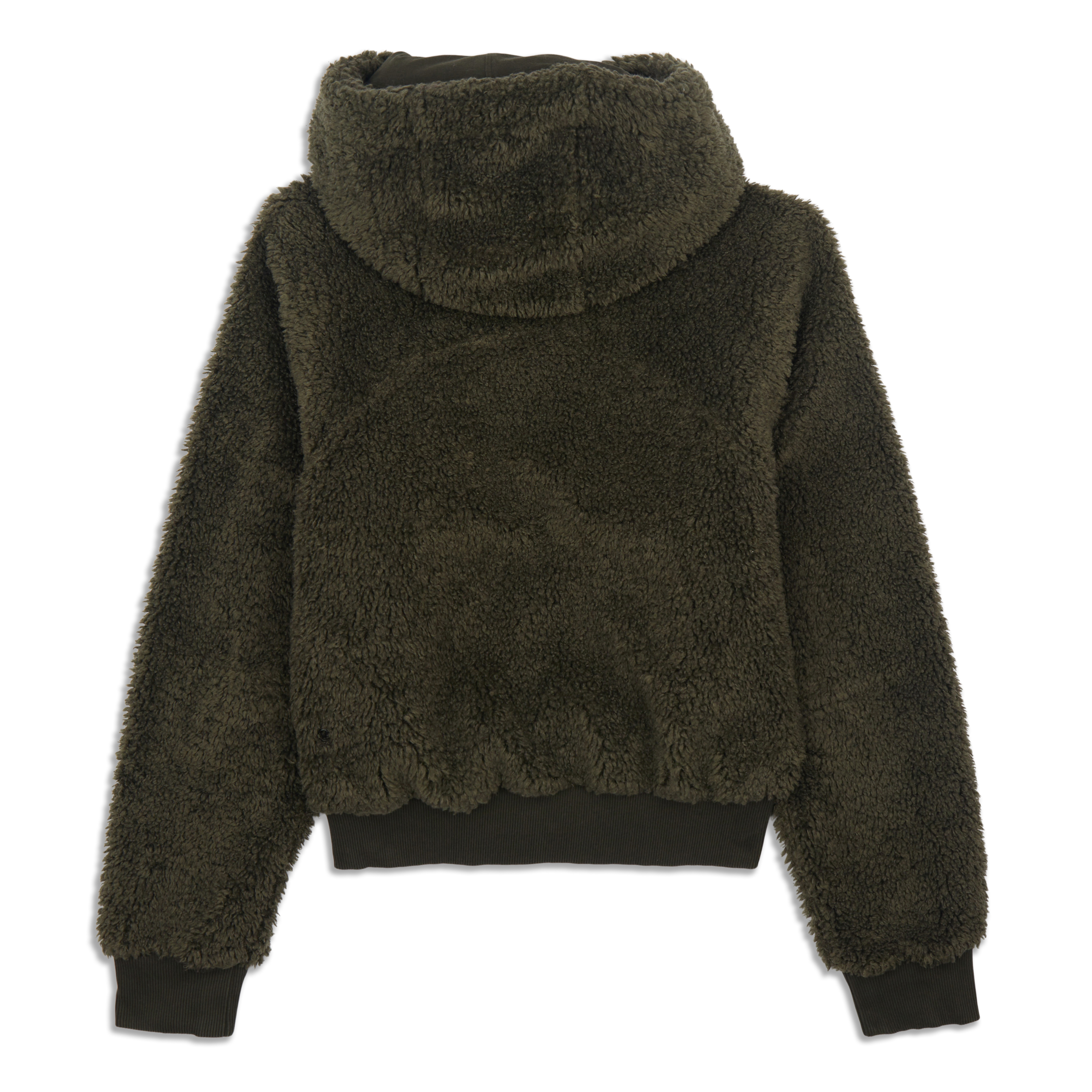 NWOT lululemon textured fleece half zipper hoodie size 12 white
