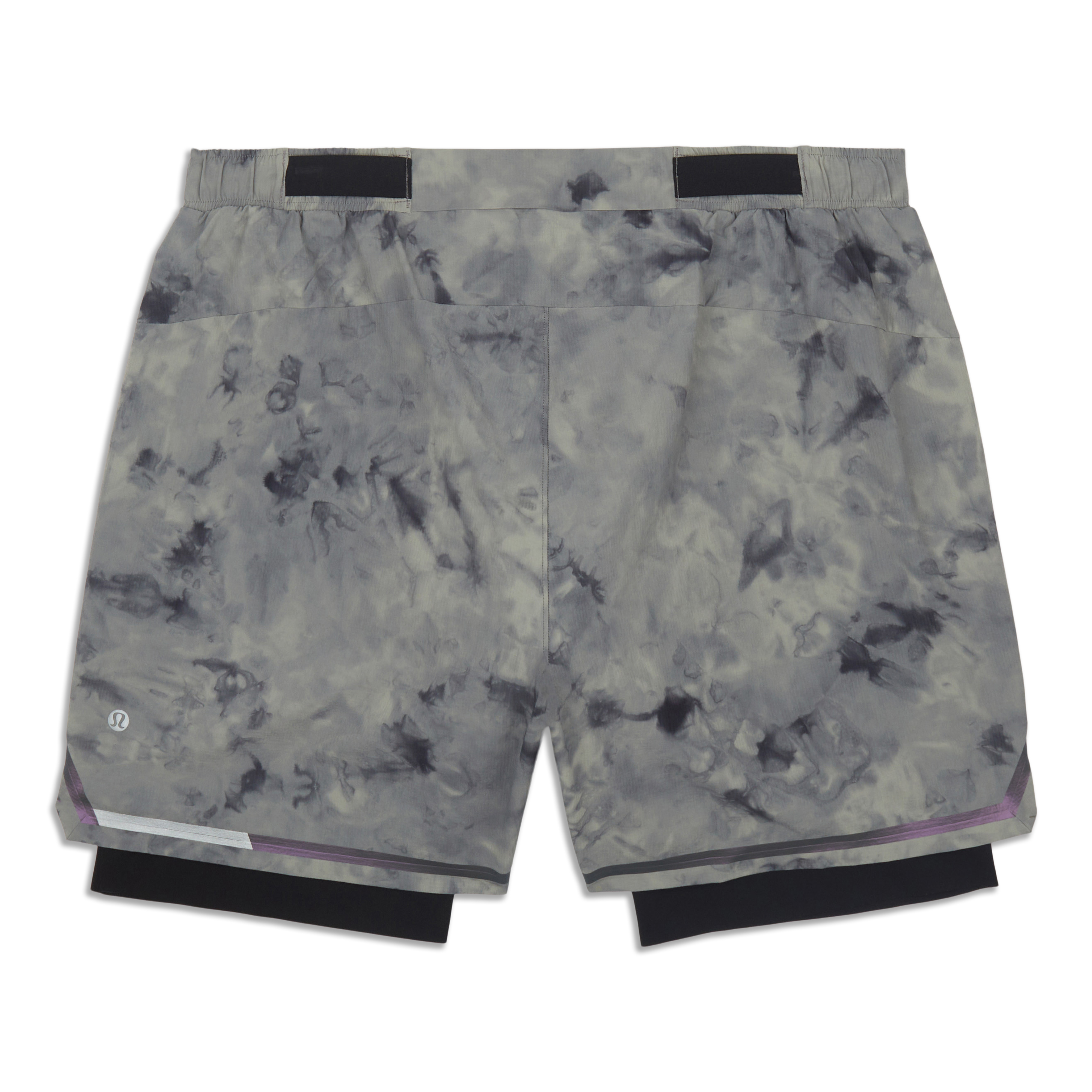 Lululemon Assert Short - Glacier Texture Surge Black / Black - lulu fanatics