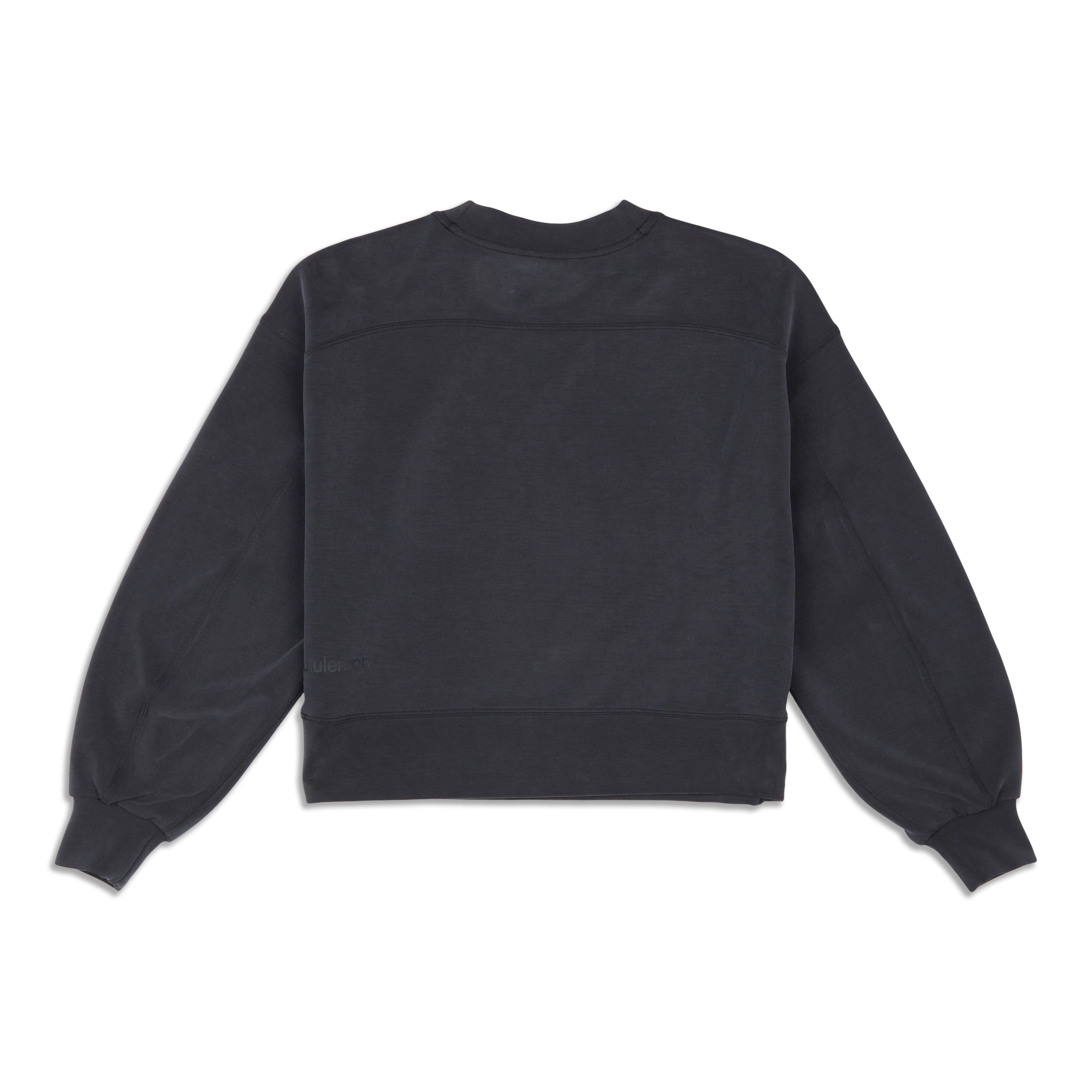 Lululemon Perfectly Oversized Cropped Stretch Recycled-softstreme  Sweatshirt - Black - ShopStyle