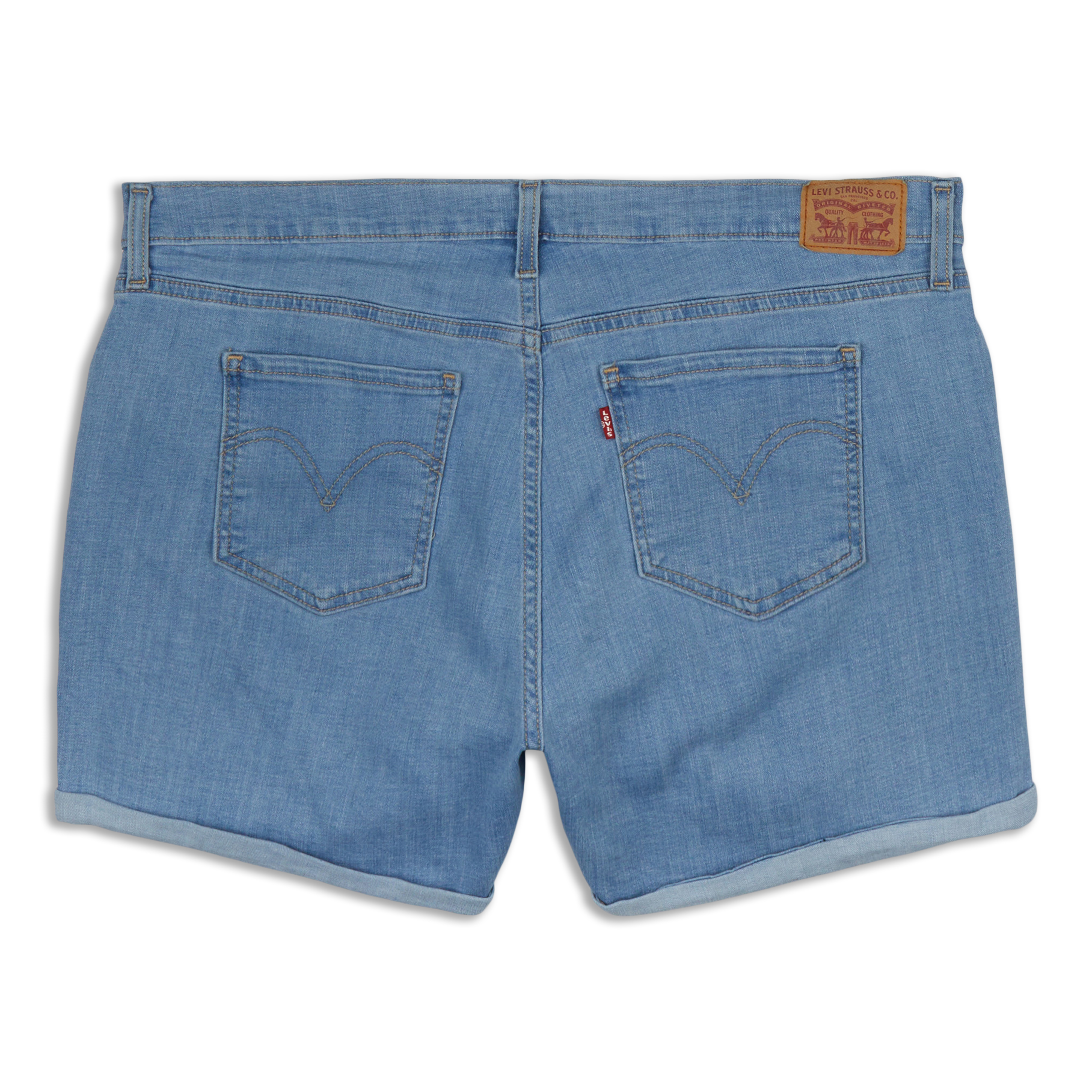 High Rise Wedgie Fit Shorts - Medium Wash