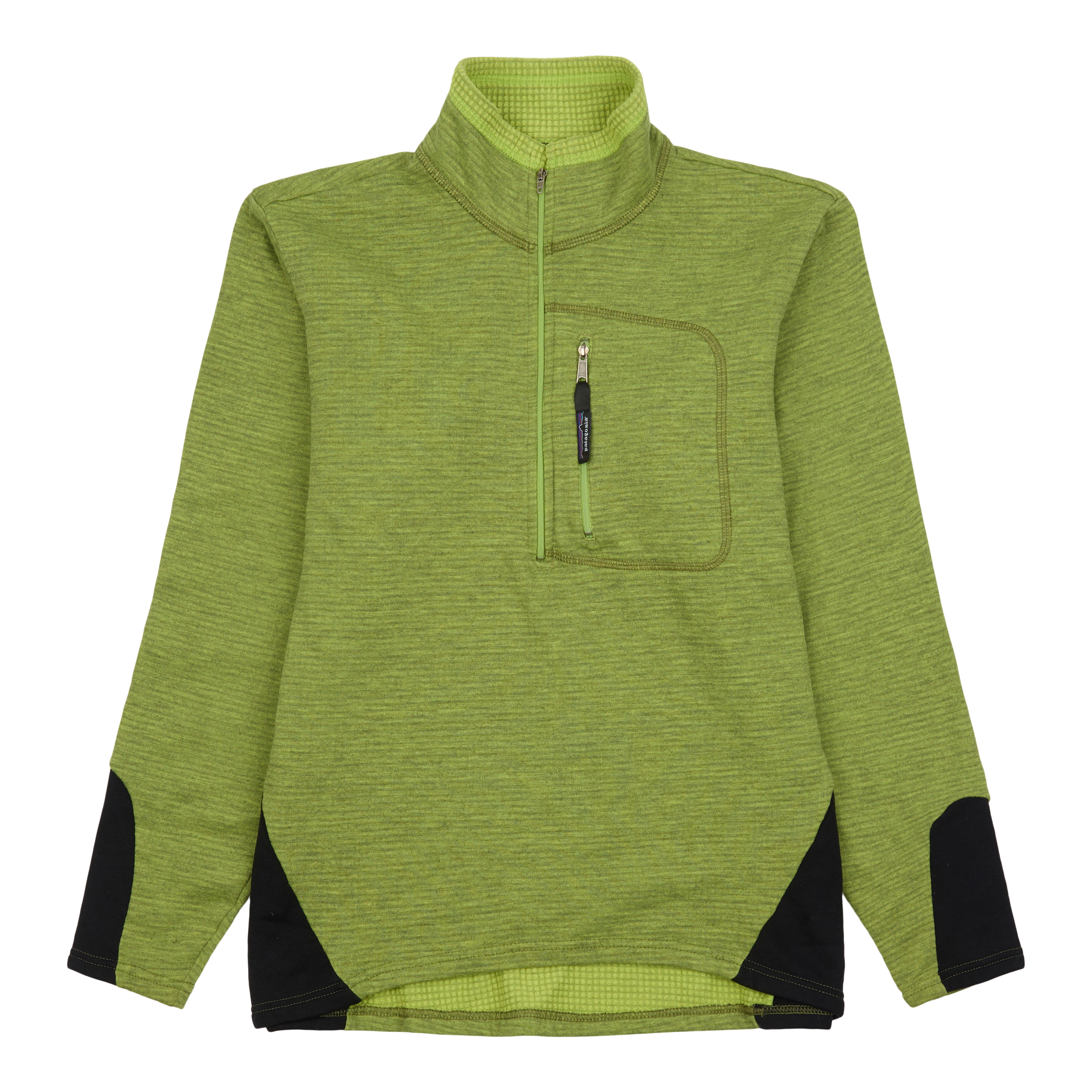 Patagonia Worn Wear Men's R1 Flash Pullover Green - Used