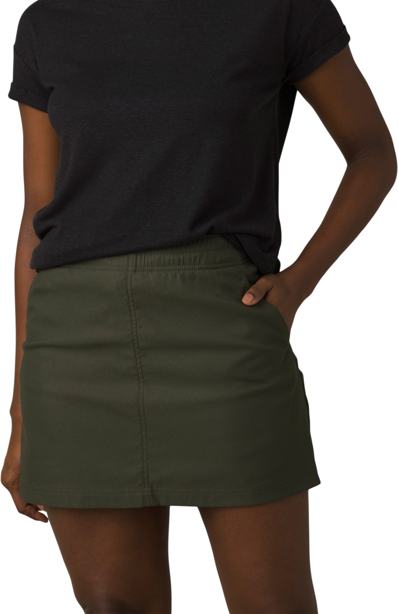 prAna Women's Standard Koen Skort, Black, Large 