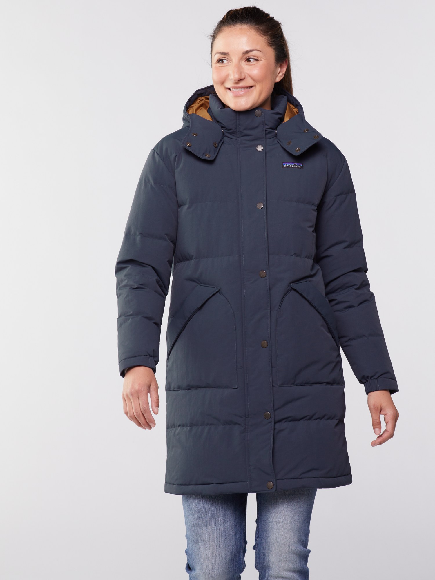 Patagonia knee length down coat sale