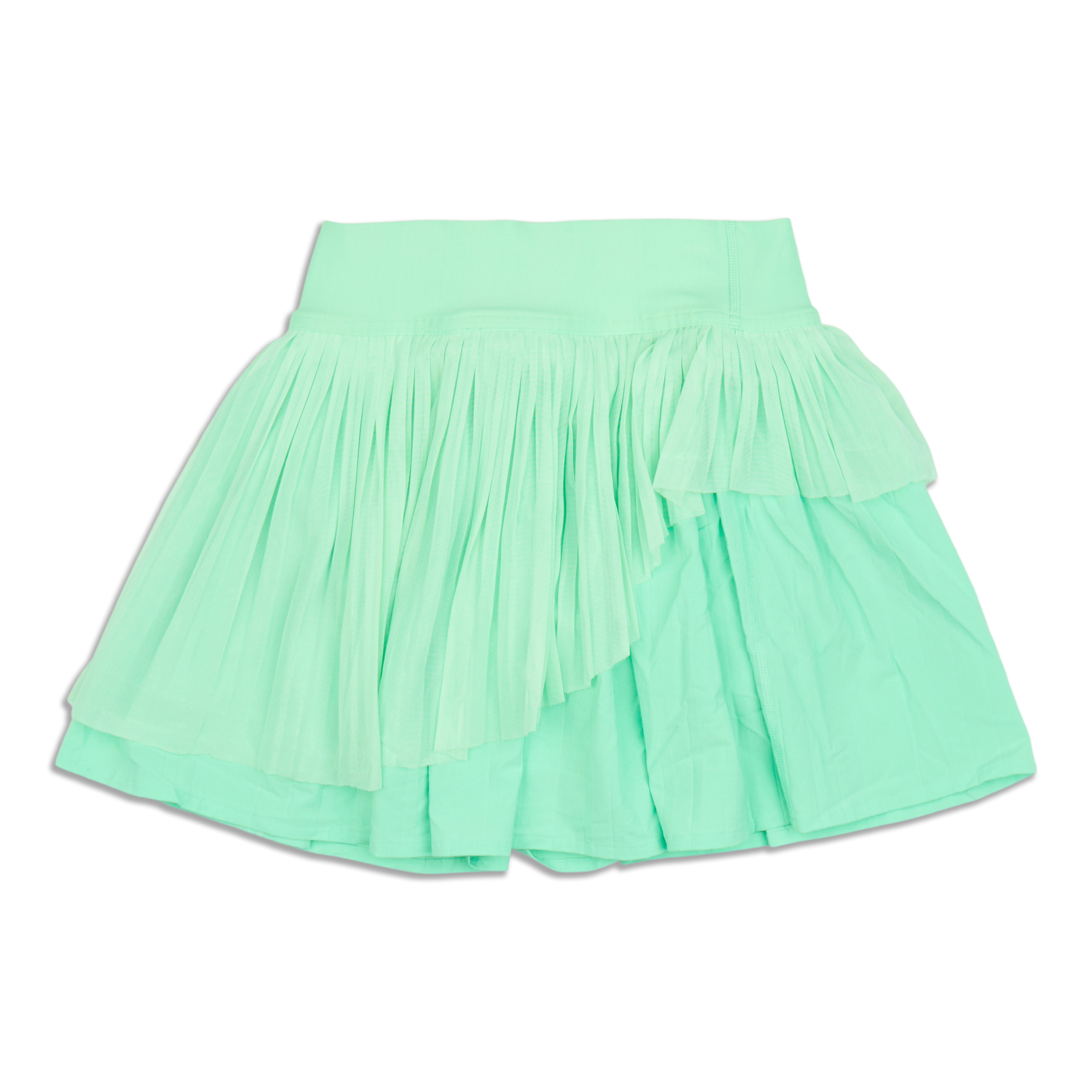 Tiered Pleats High-Rise Tennis Skirt