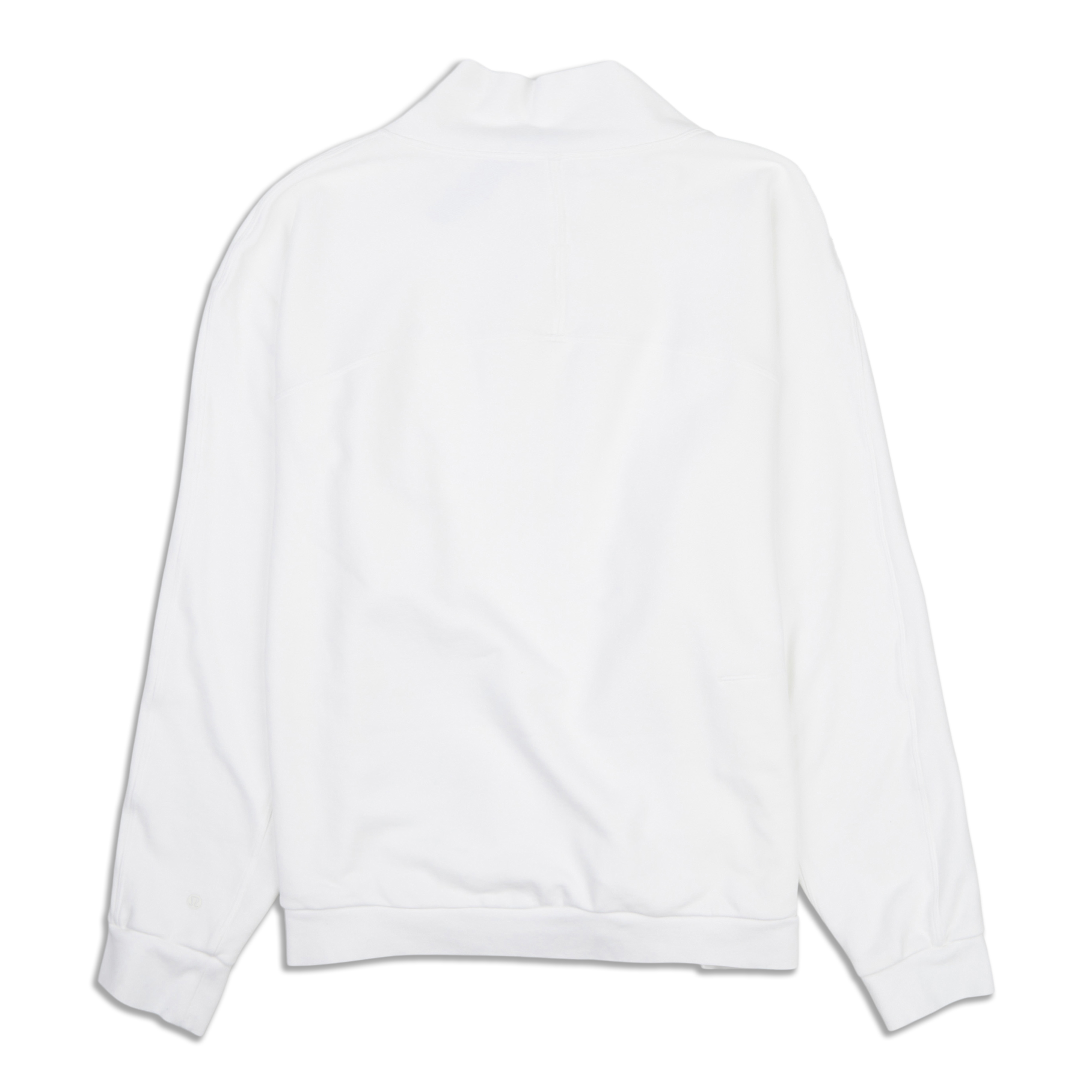 lululemon FRENCH TERRY OVERSIZED HALF ZIP - Sweatshirt - heathered  bone/white - Zalando.de