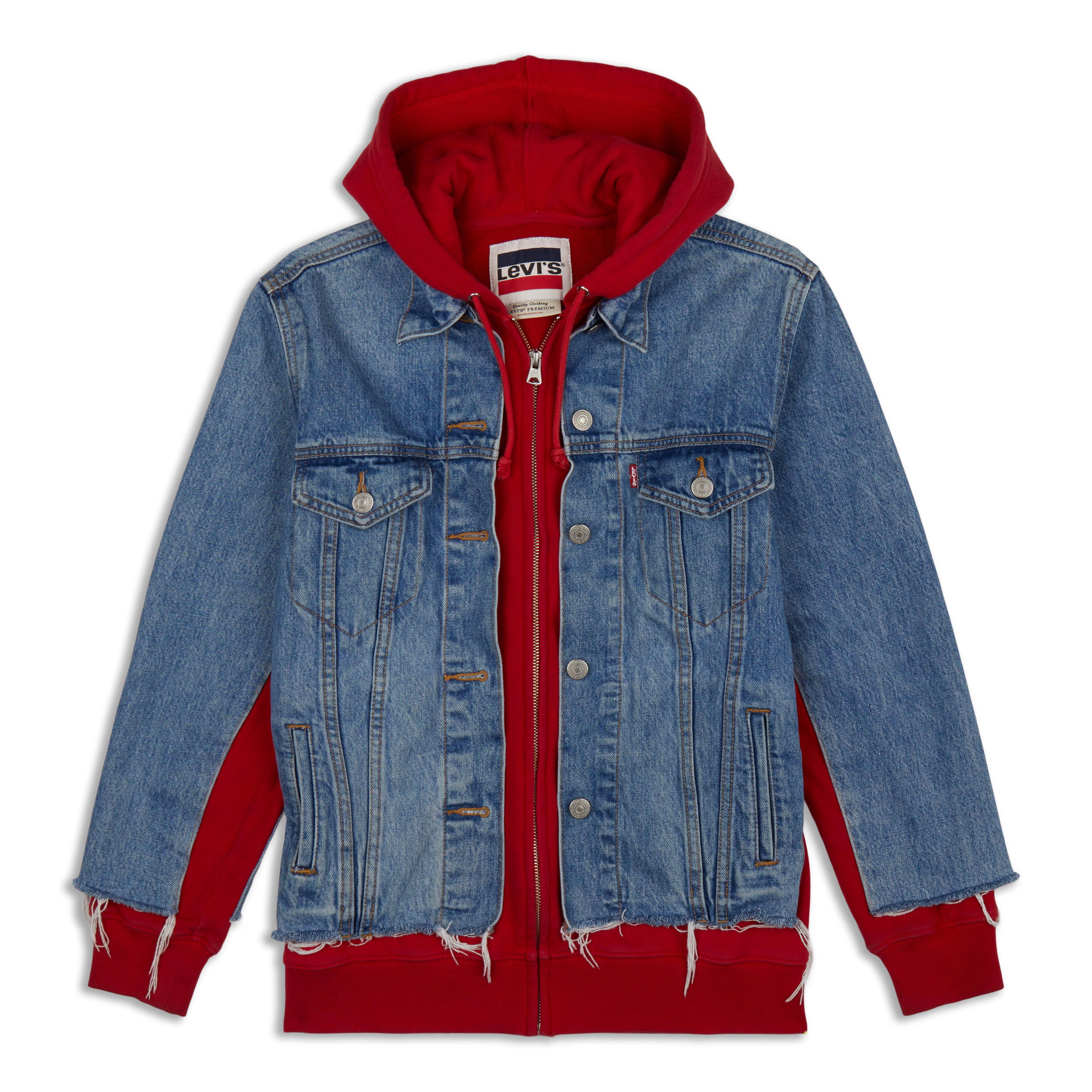 Ex-Boyfriend Hybrid Hooded Trucker Jacket