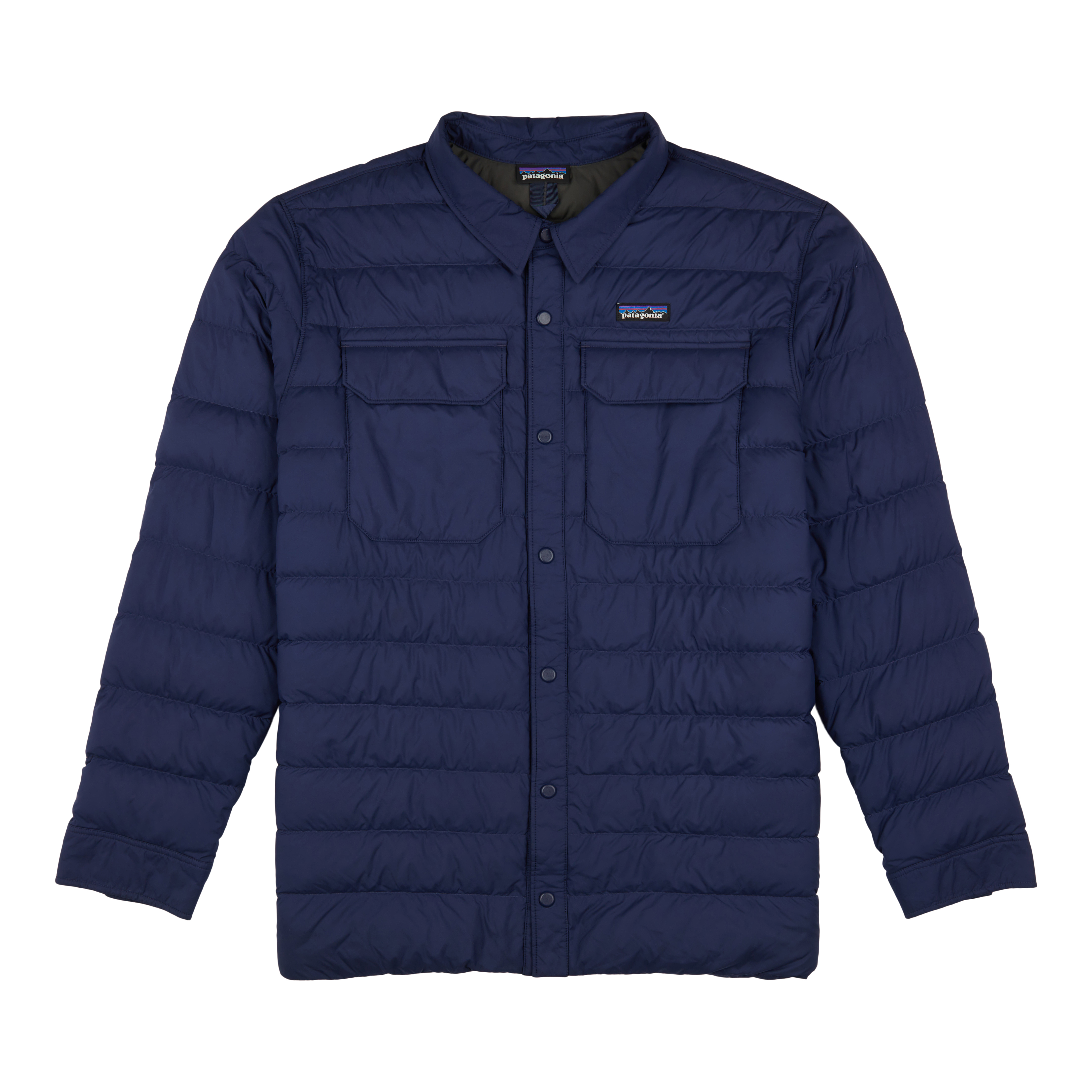 Patagonia Worn Wear Men's Silent Down Shirt Jacket Classic Navy