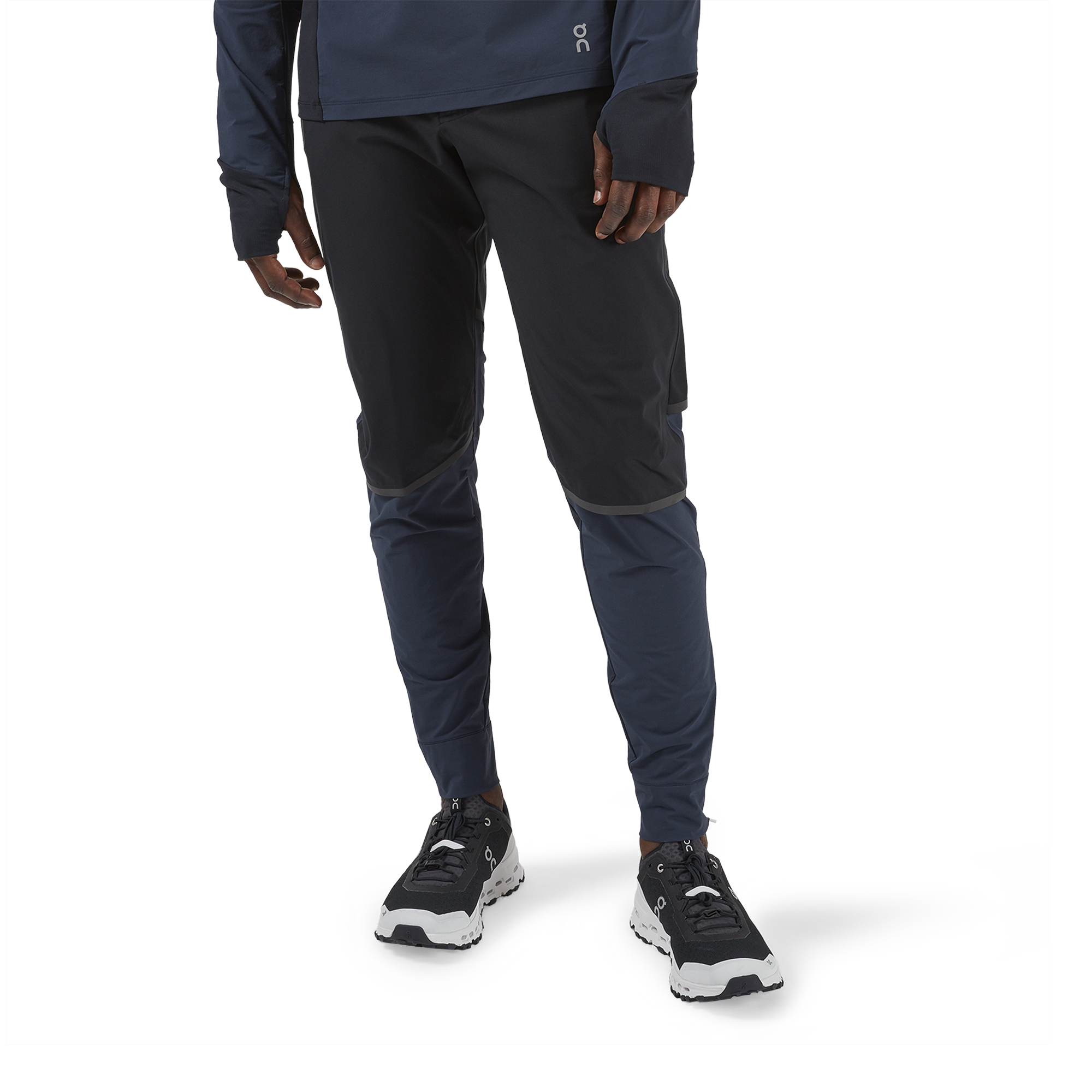 On Running Mens Waterproof Pants - Black Navy - Run and Ride