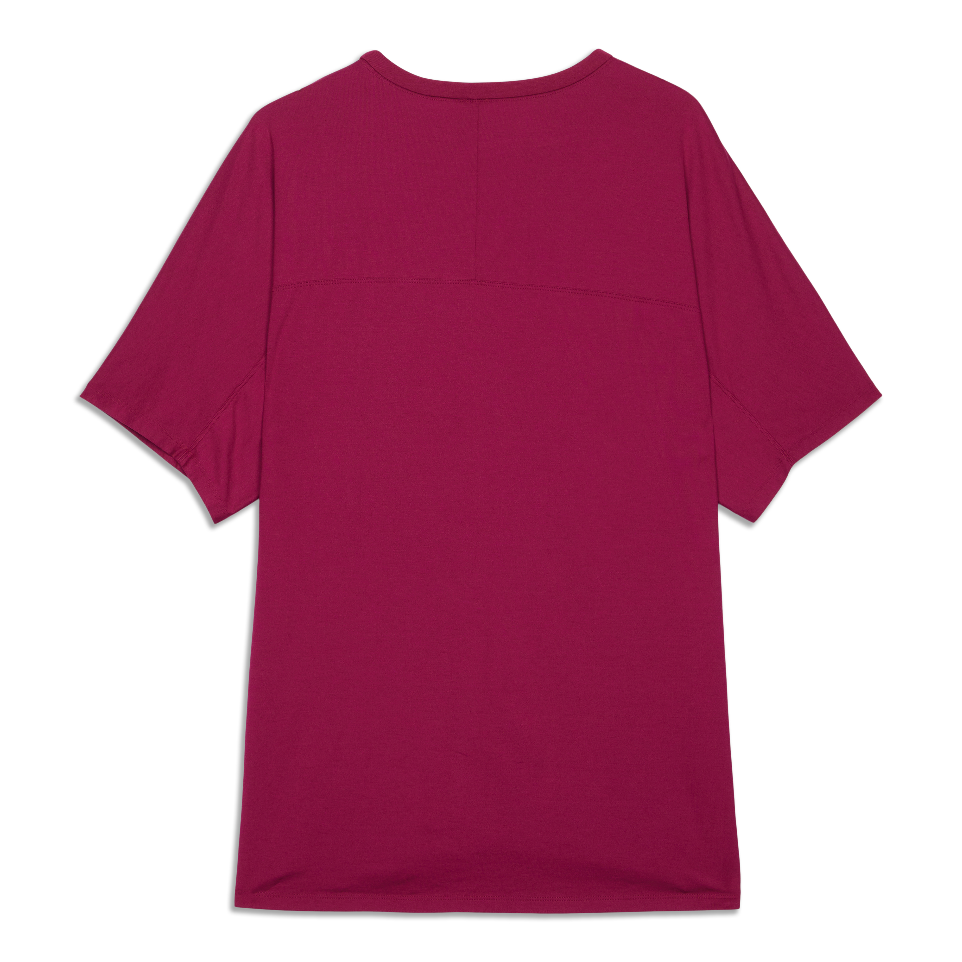 Lululemon Athletica Color Block Stripes Burgundy Active T-Shirt