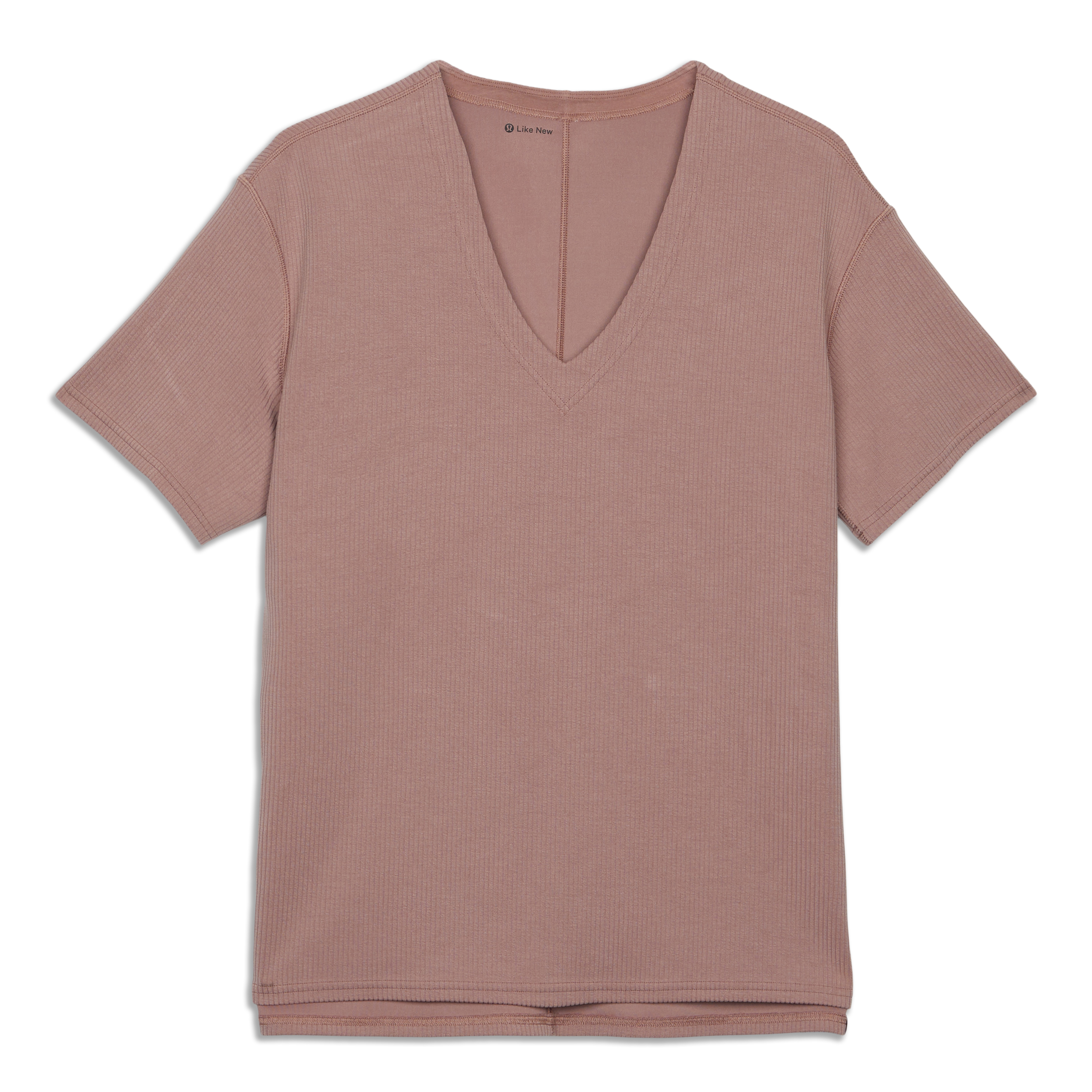 Sueded Scoop Neck Relaxed T-Shirt, WW0WW33799BDS