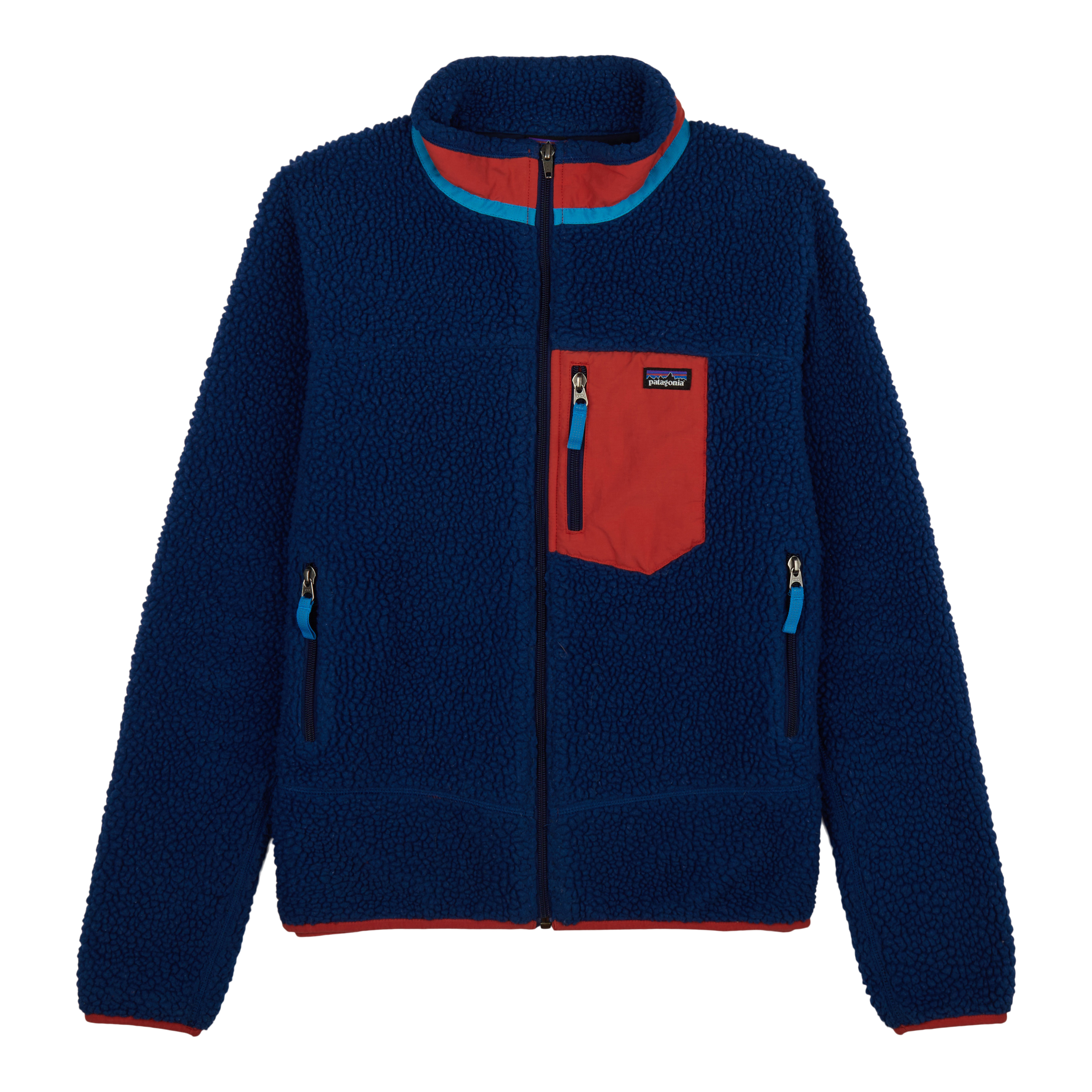 Patagonia Worn Wear Kids' Retro-X® Jacket Natural w/Balkan Blue - Used