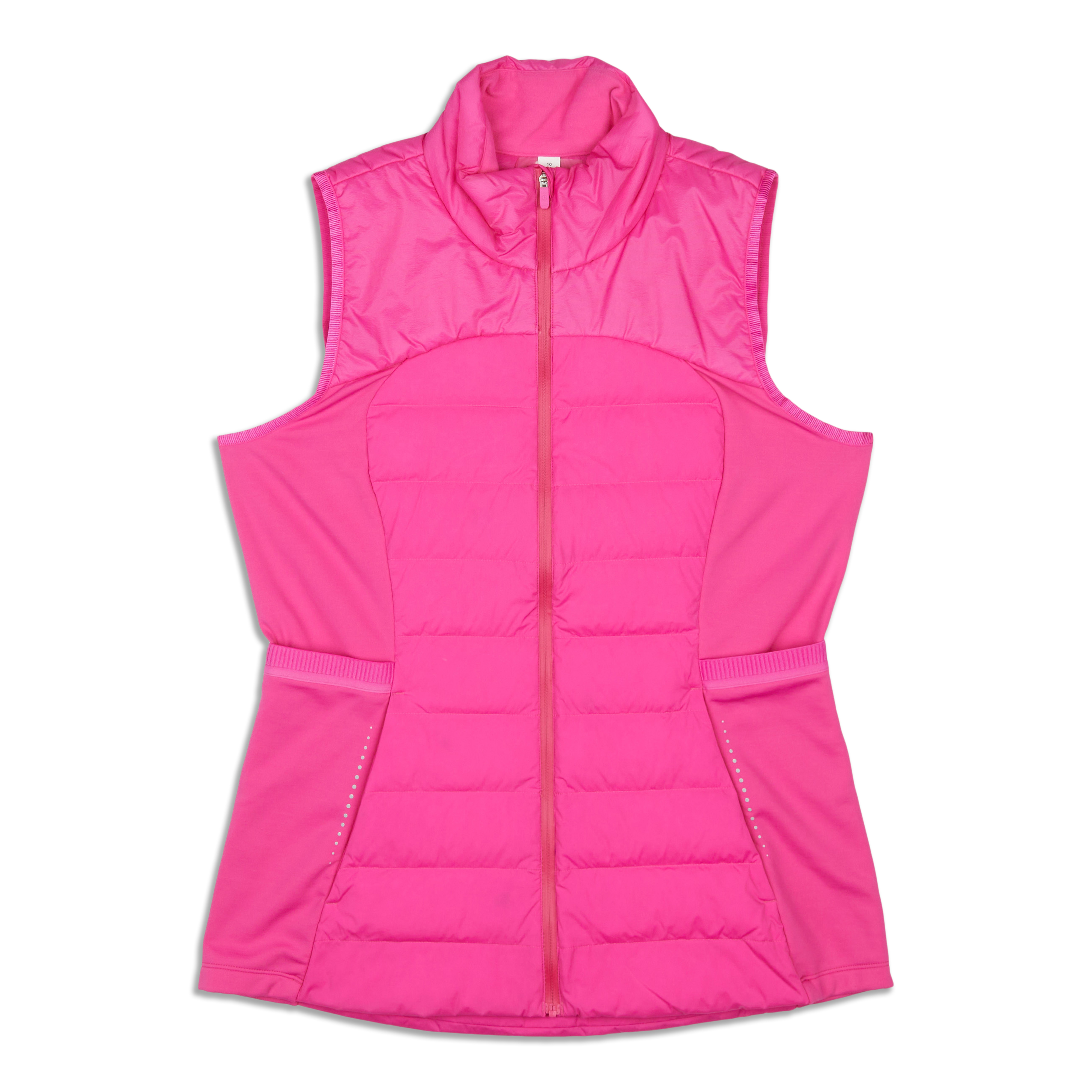 LULULEMON REVERSIBLE GOOSE DOWN VEST BLACK PINK SNAKE Sz 2 LIKE