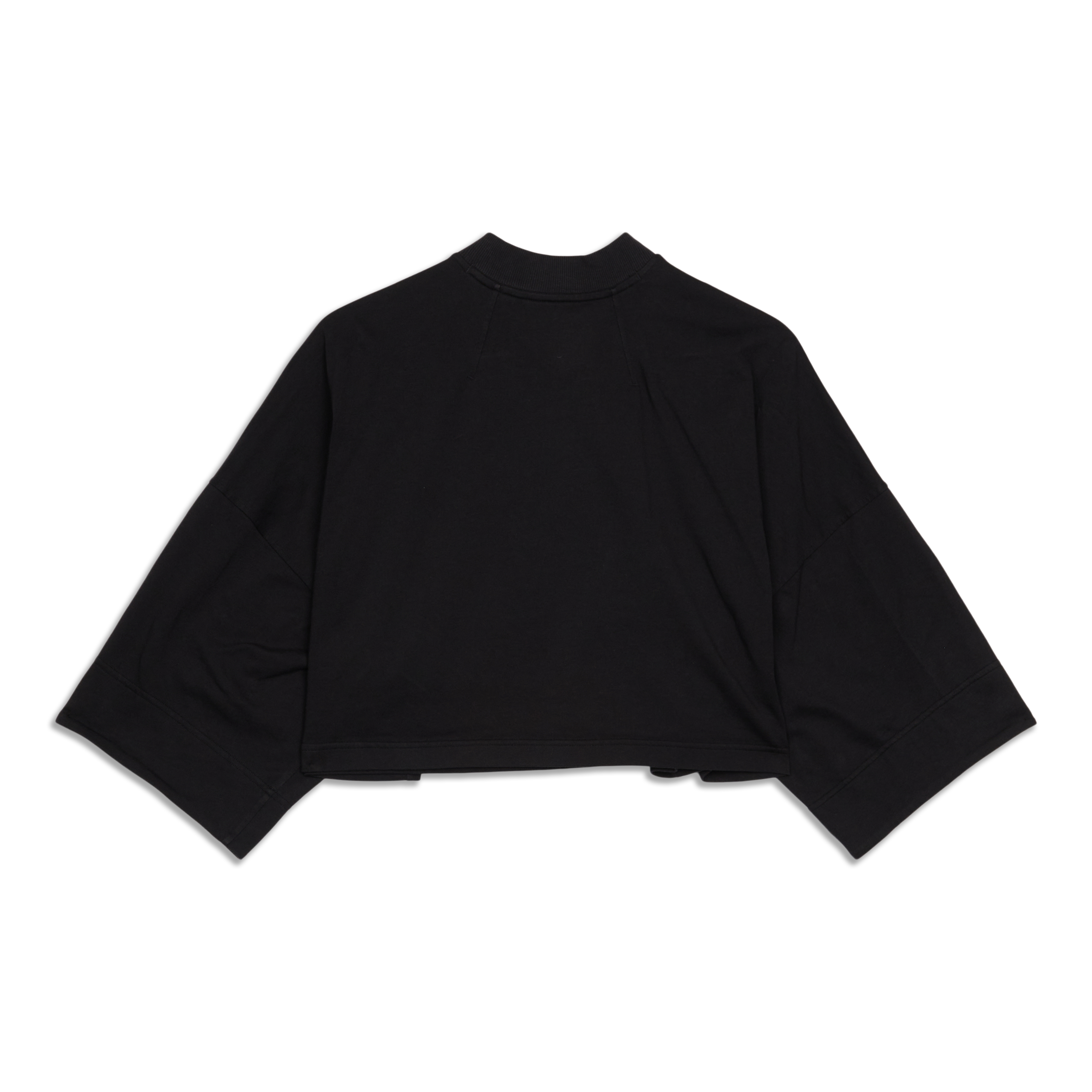 Lululemon Heavyweight Cotton Cropped 3/4 Sleeve Shirt - Black - lulu  fanatics