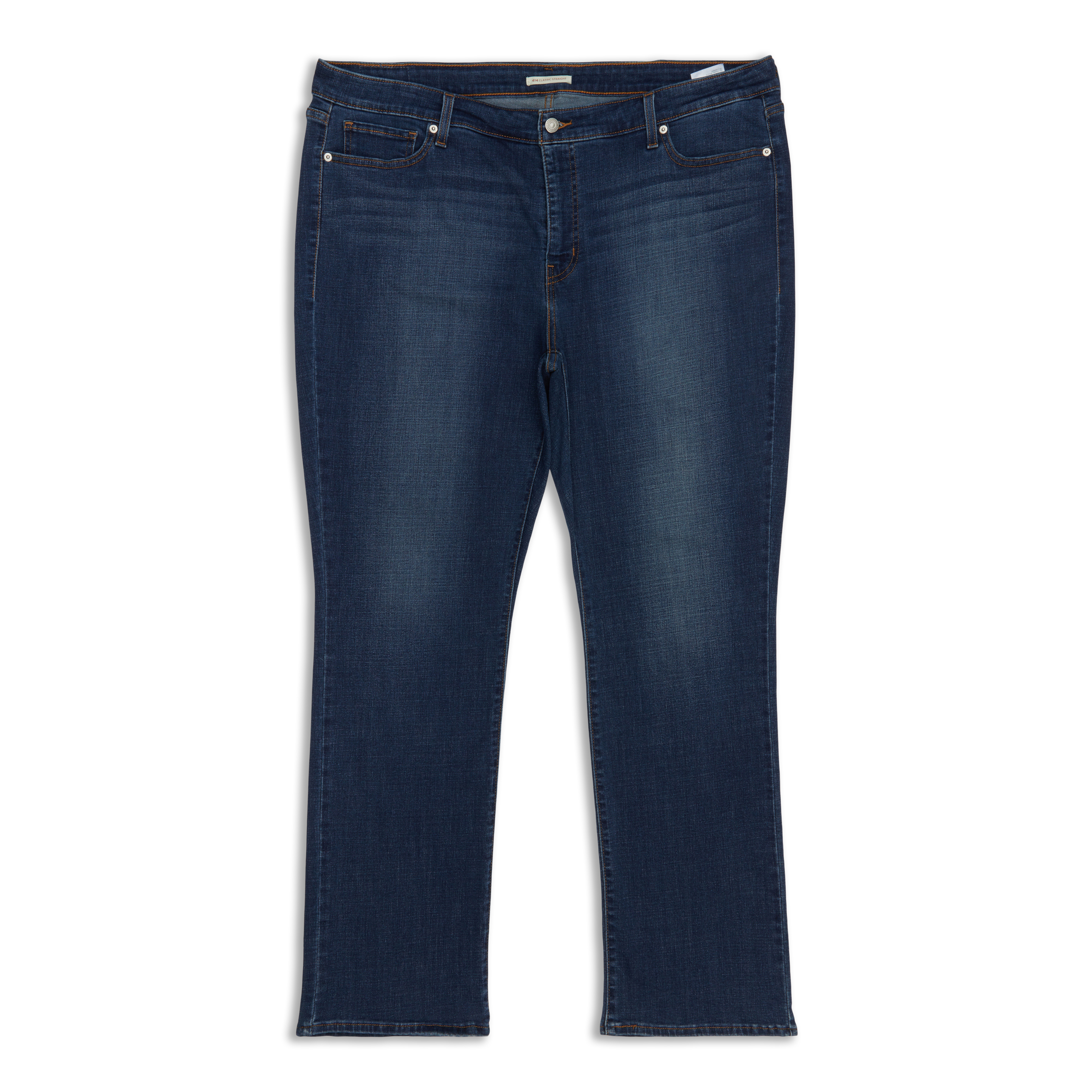 Levis Womens Plus-Size 414 Classic Straight Jeans, Soft Black, 36