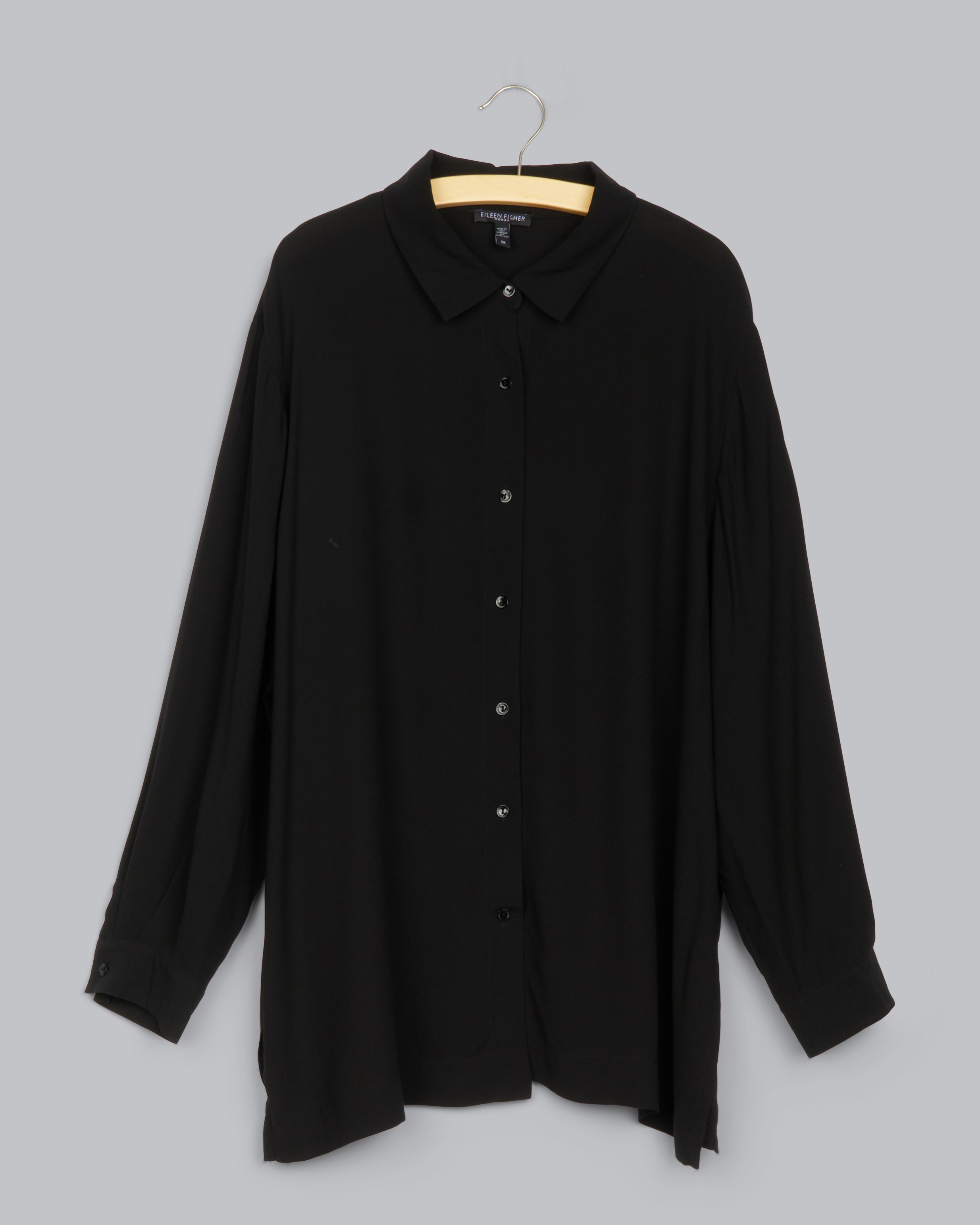 Silk tunic Eileen Fisher Black size 0 US in Silk - 41266849