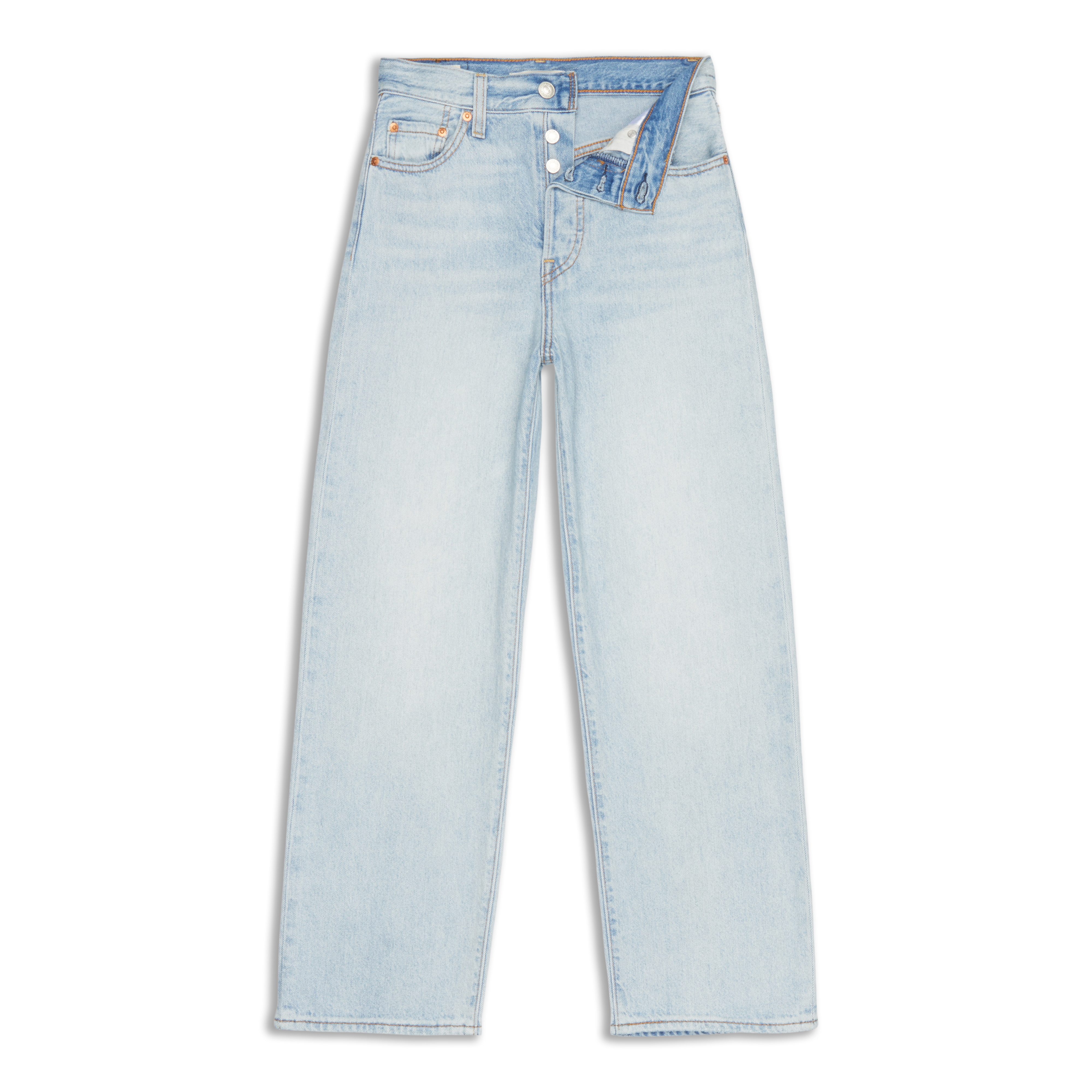 体型カバーも♪【Levi's】ブルー Ribcage ジーンズ RIBCAGE WIDE LEG ジーンズ ディアムインディゴ – リーバイス