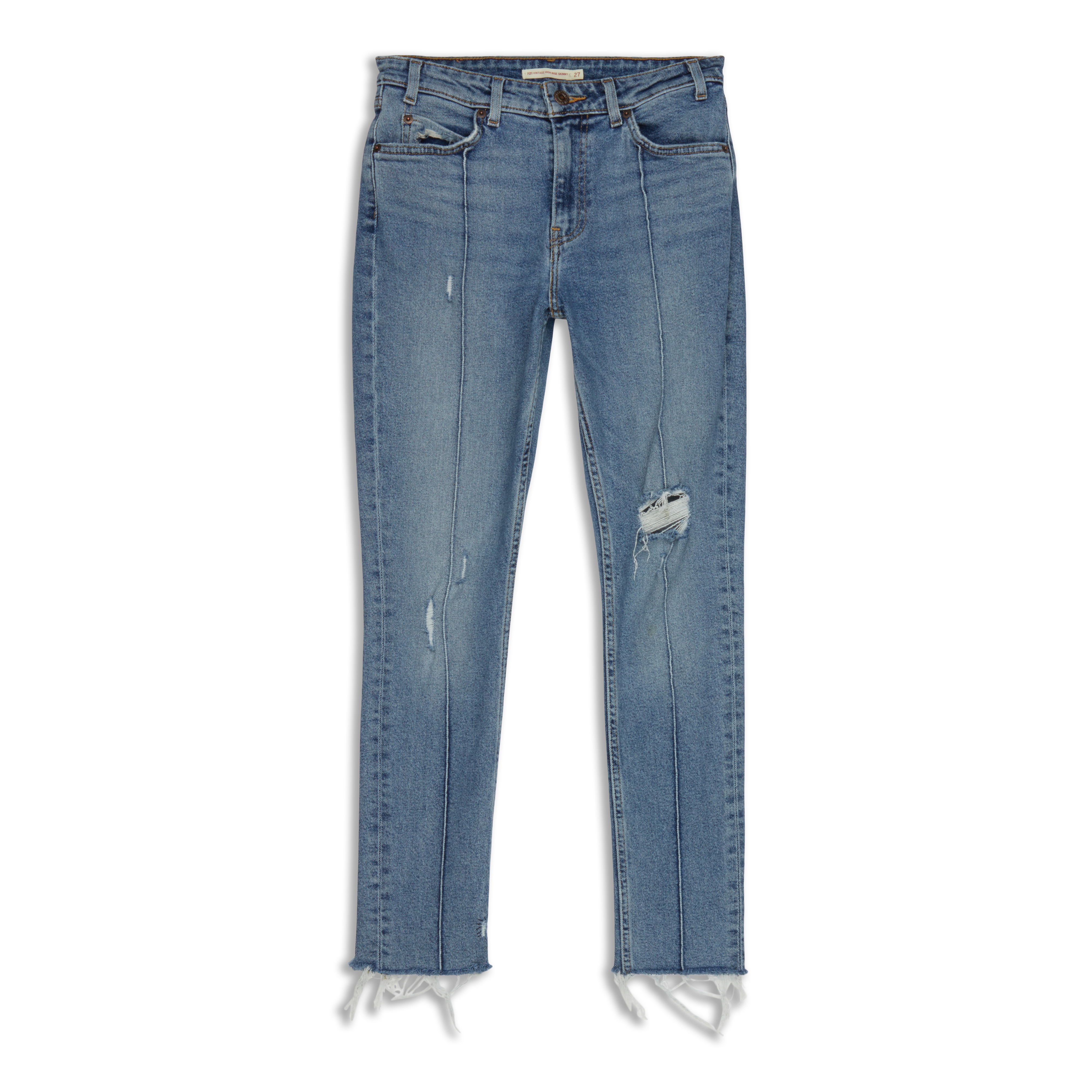 Johnleeknb出品 Levis 721 Vintage High Rise Skinny Women's Jeans Blue Chaos