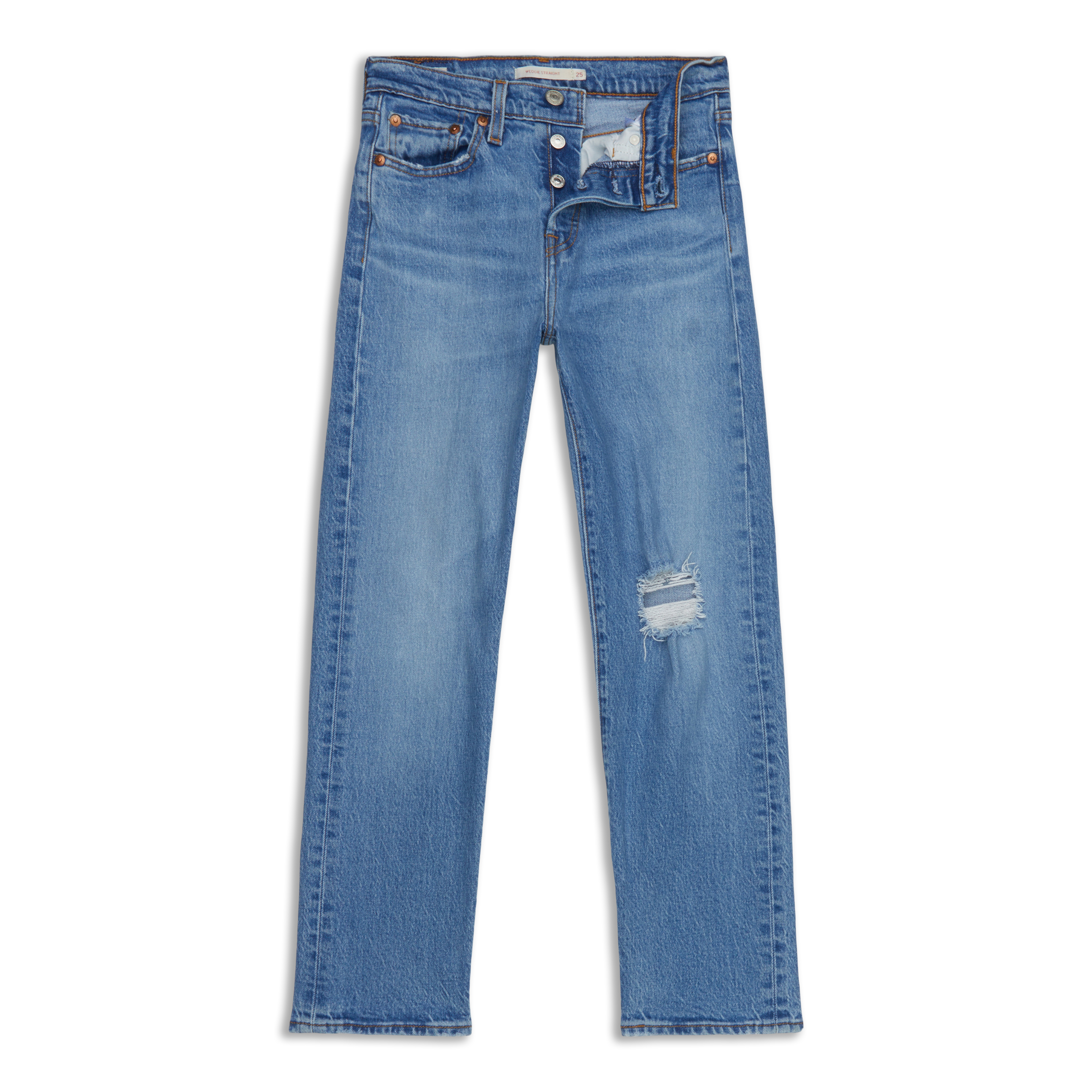 【関税込み】Levi's ブルー Wedgie ストレートフィット ジーンズ Levis Wedgie Fit Straight Women's Jeans Medium Blue