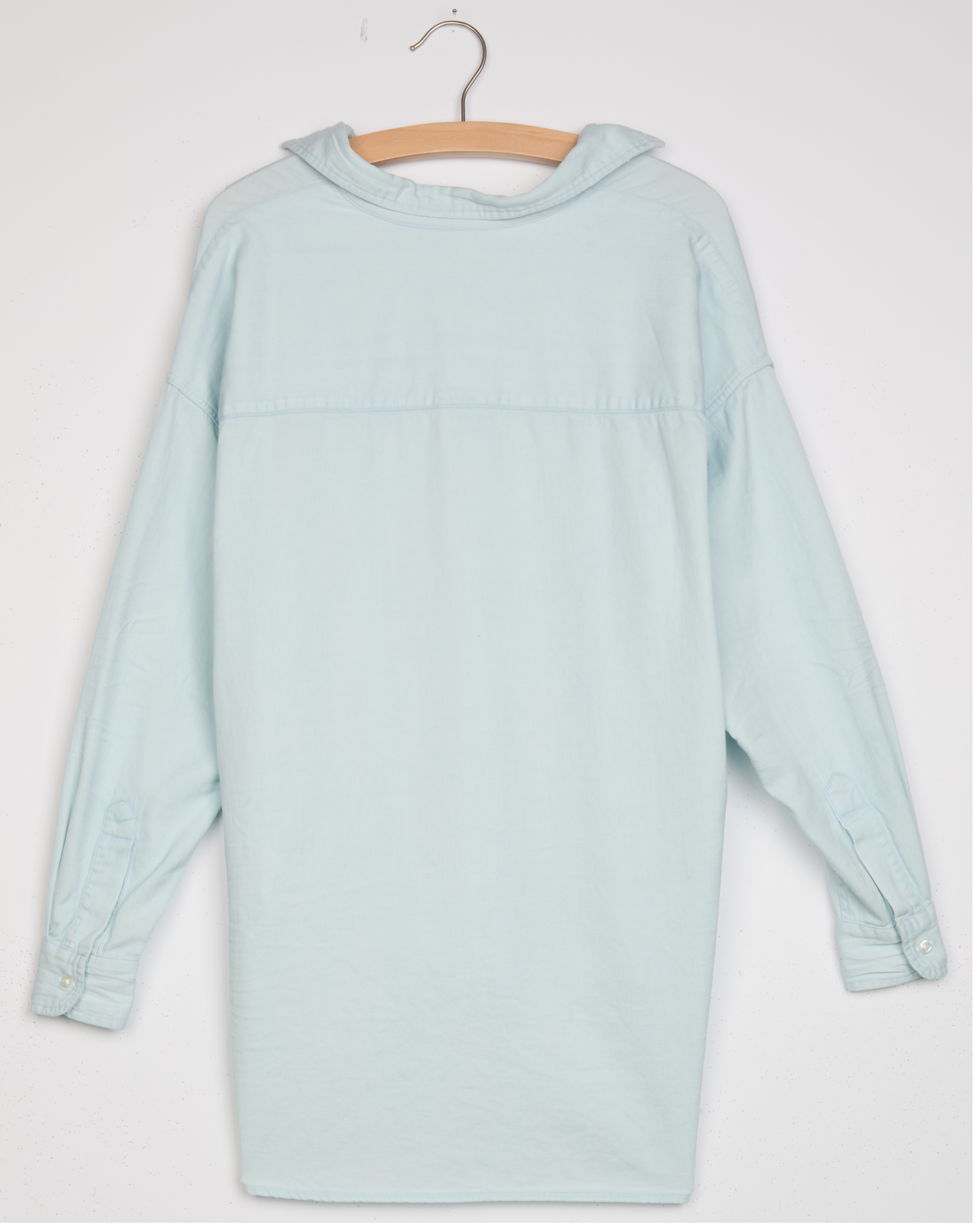 Shirley, Oversized Button-Up Shirt, Light Blue – ReLoved by Frank