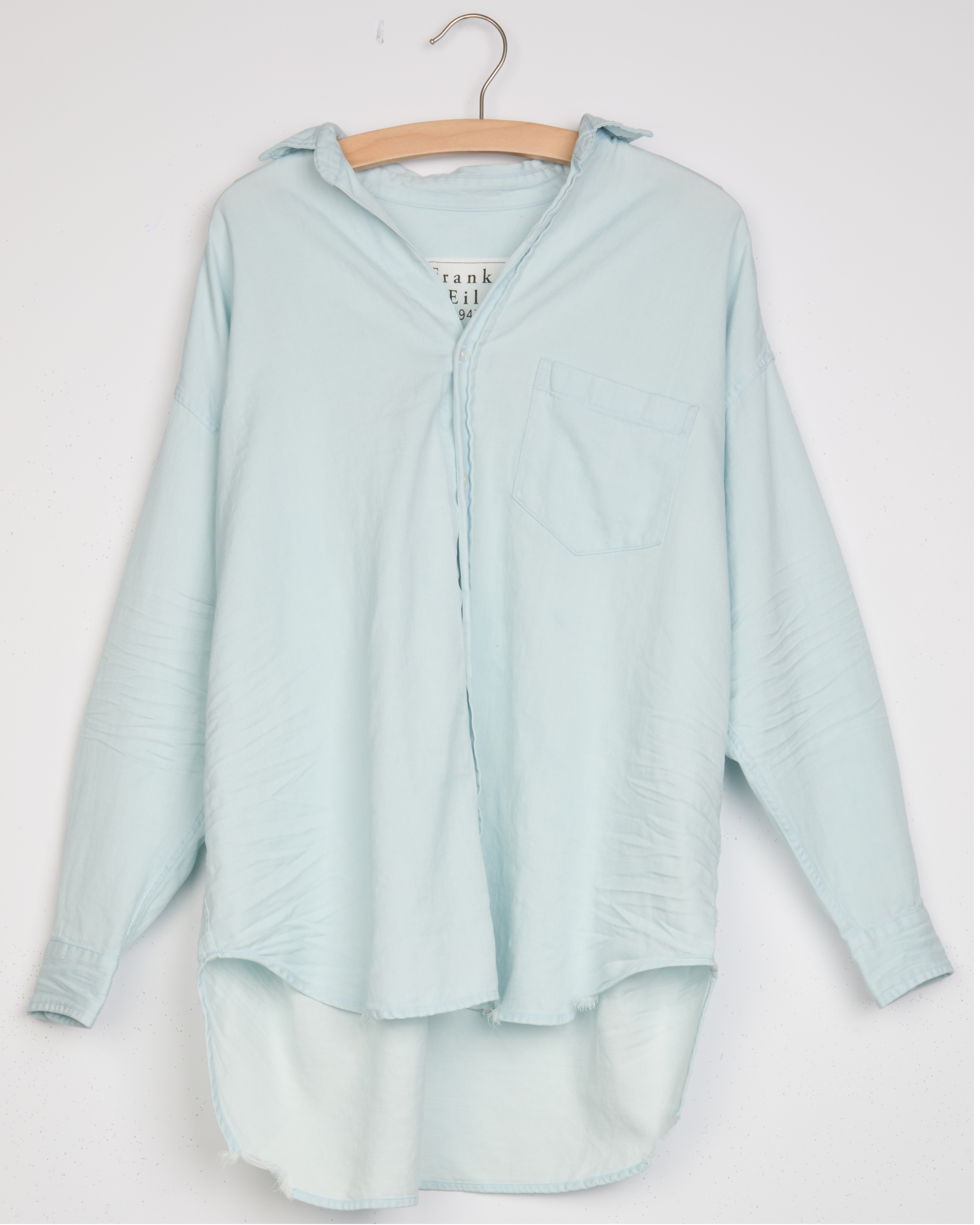 Shirley, Oversized Button-Up Shirt, Light Blue – ReLoved by Frank