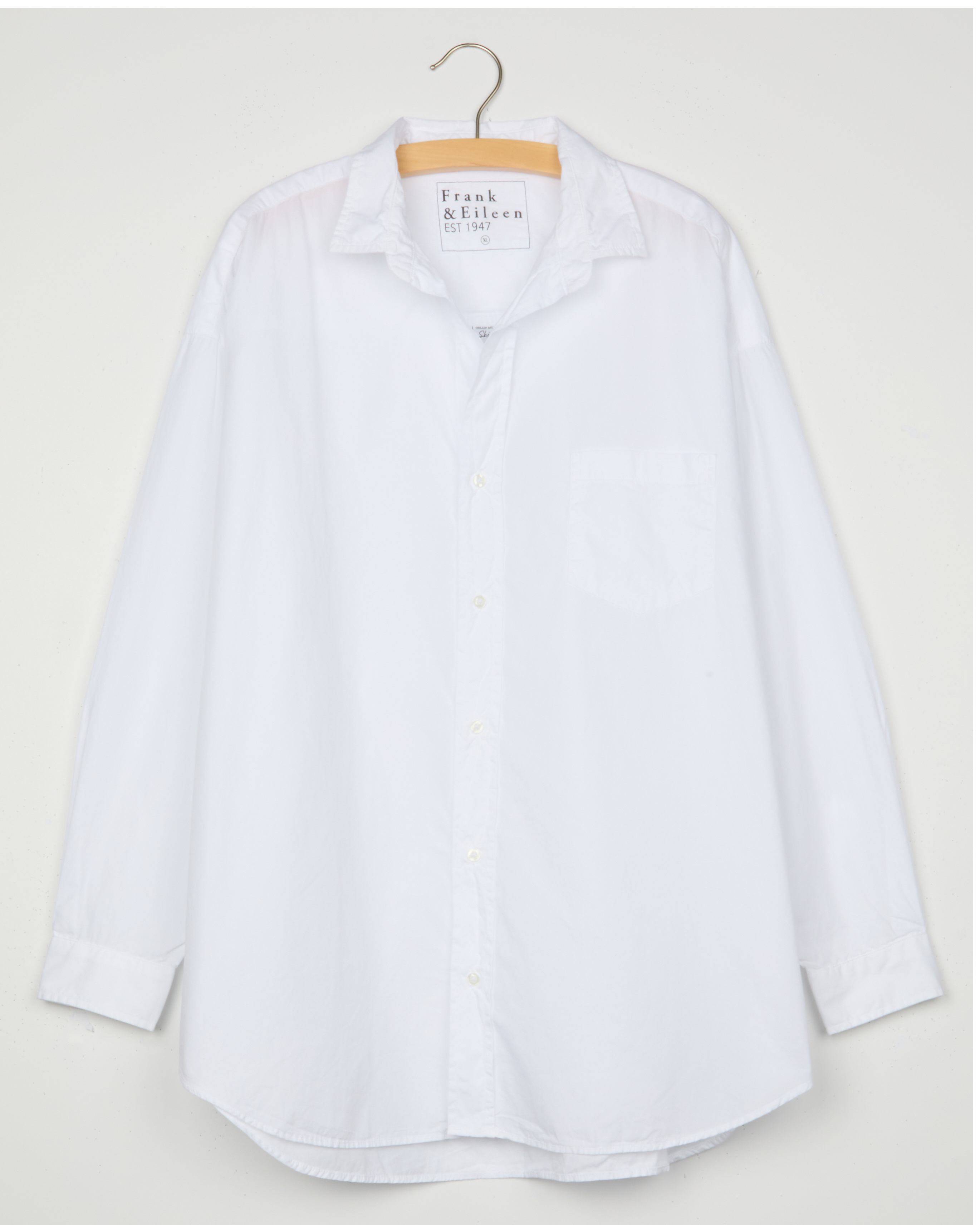 Shirley, Oversized Button-Up Shirt, White – ReLoved by Frank