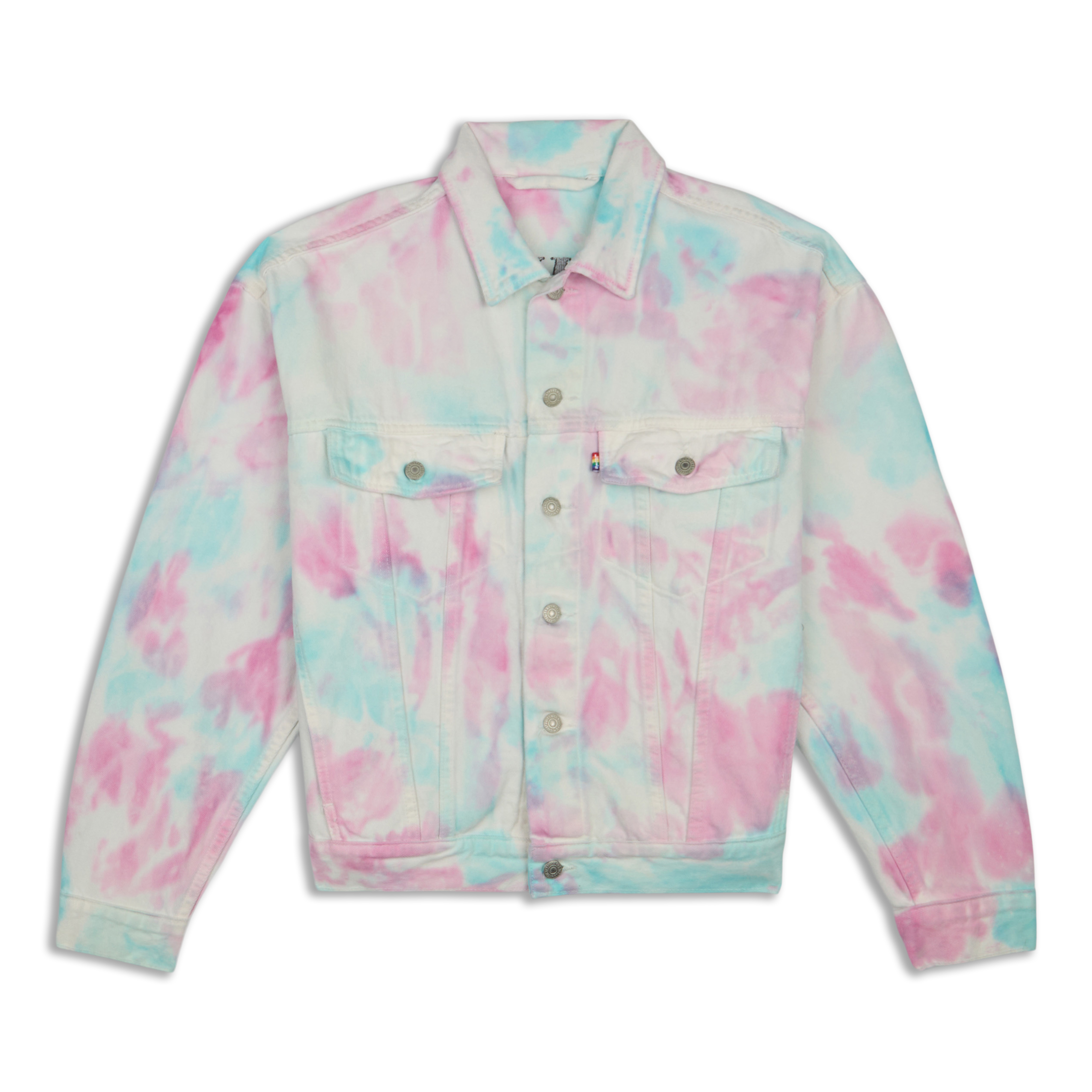Levis Levi's® Pride Oversized Trucker Jacket Faded Tie Dye