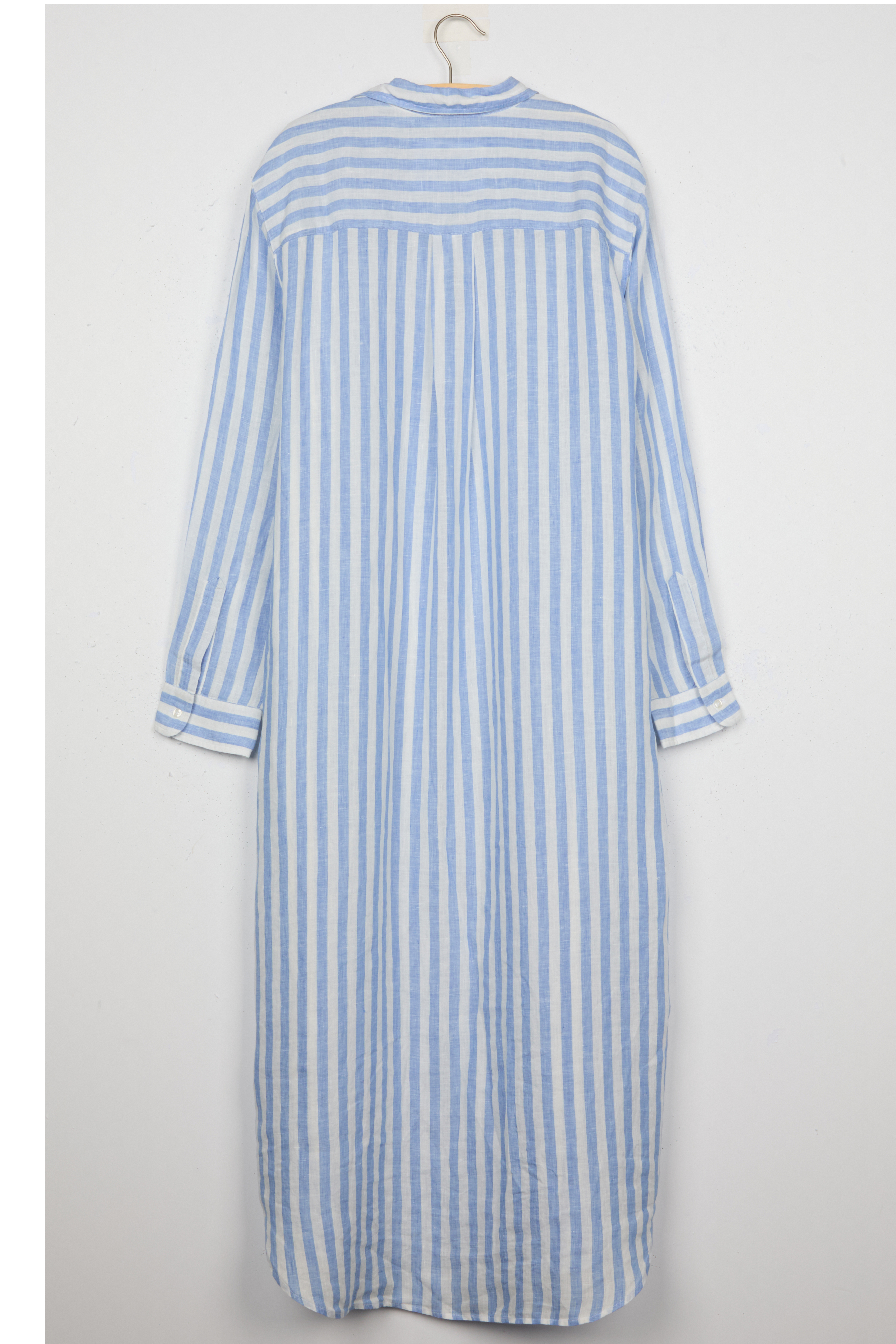 long shirt dress striped Striped Linen Long Shirt Dress  DATURA