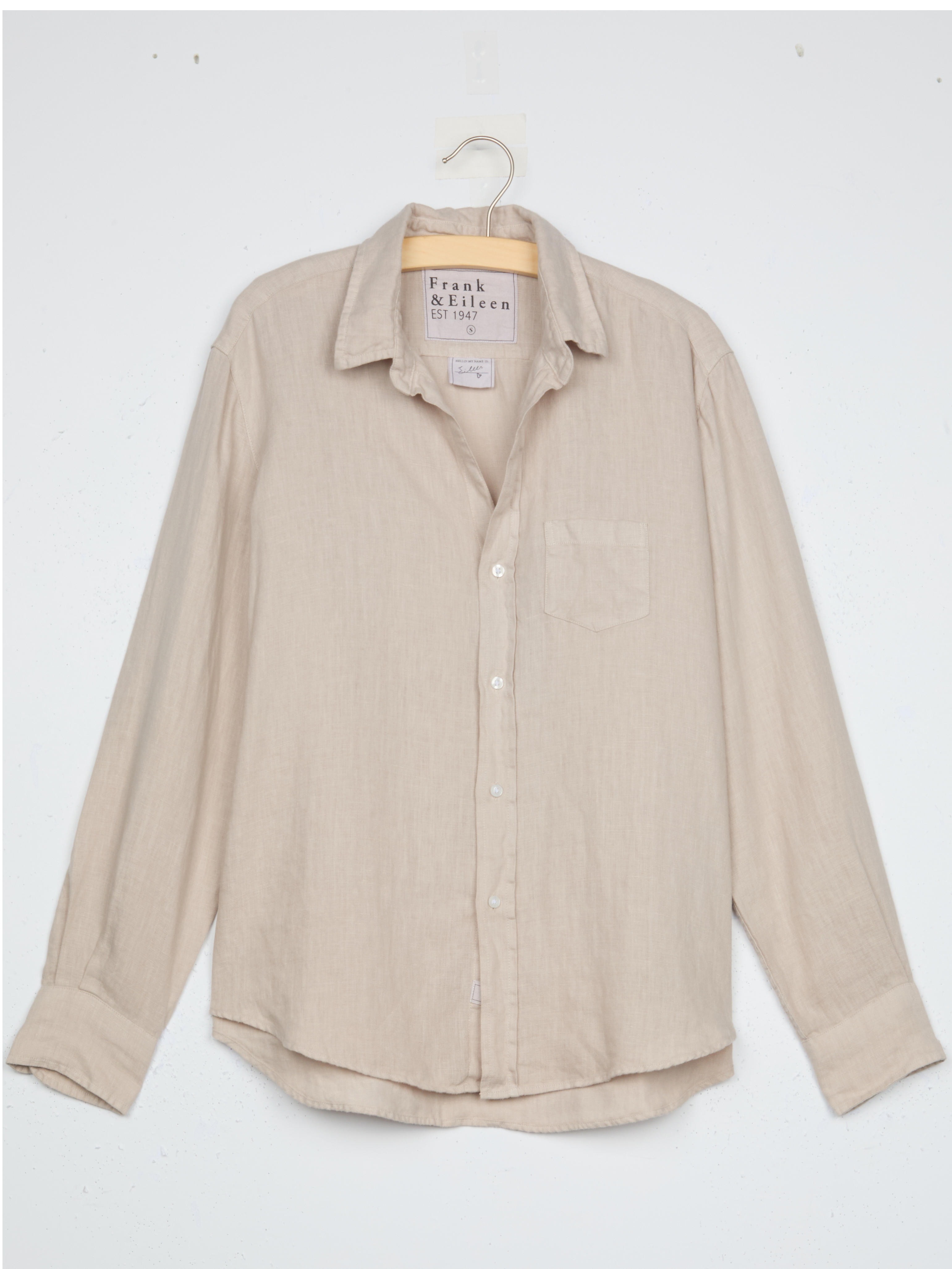 Eileen, Relaxed Button-Up Shirt, Beige – ReLoved by Frank & Eileen