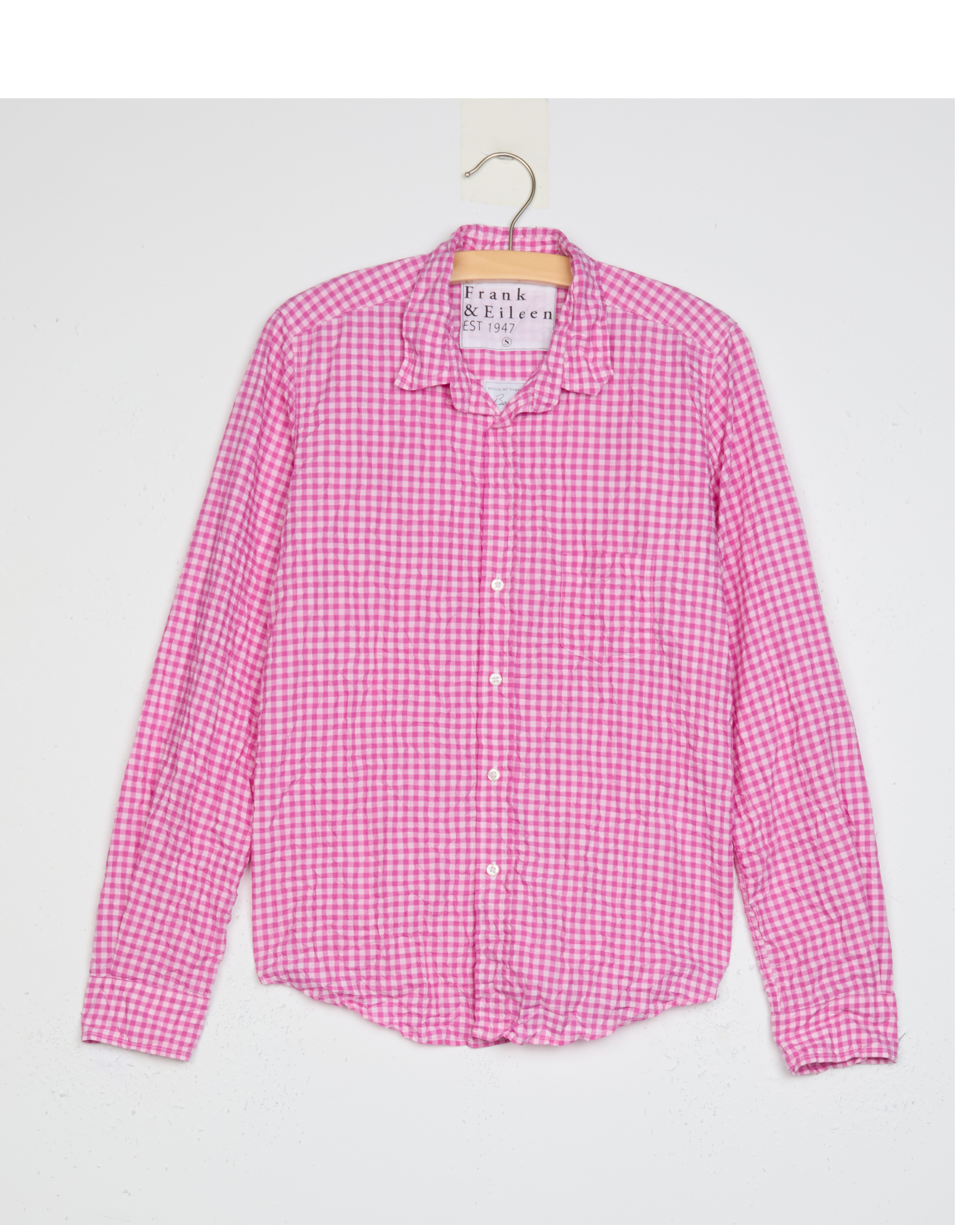Barry, Tailored Button-Up Shirt, Pink Check – ReLoved by