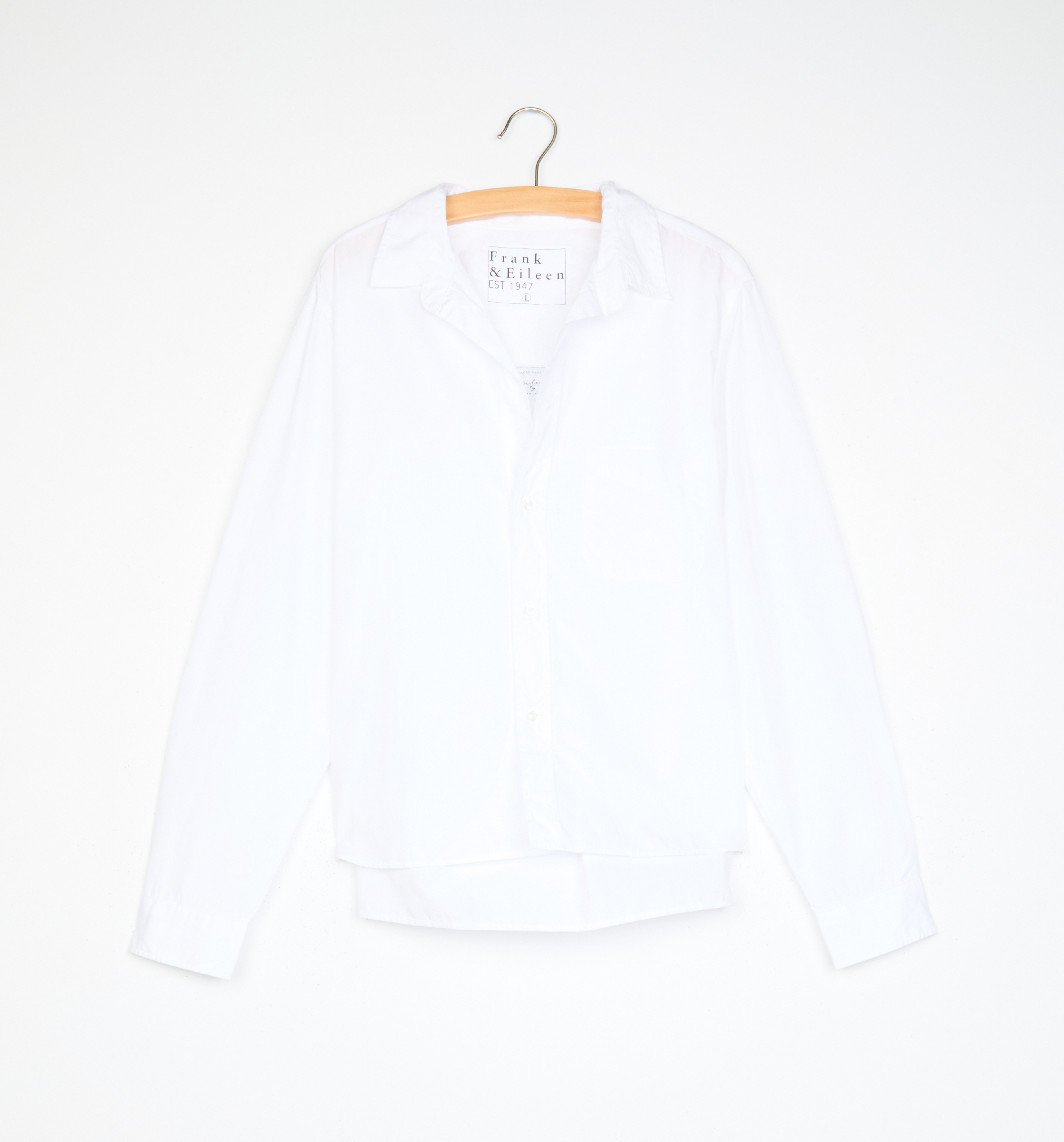 Silvio, Untuckable Button-Up Shirt, White – ReLoved by Frank & Eileen