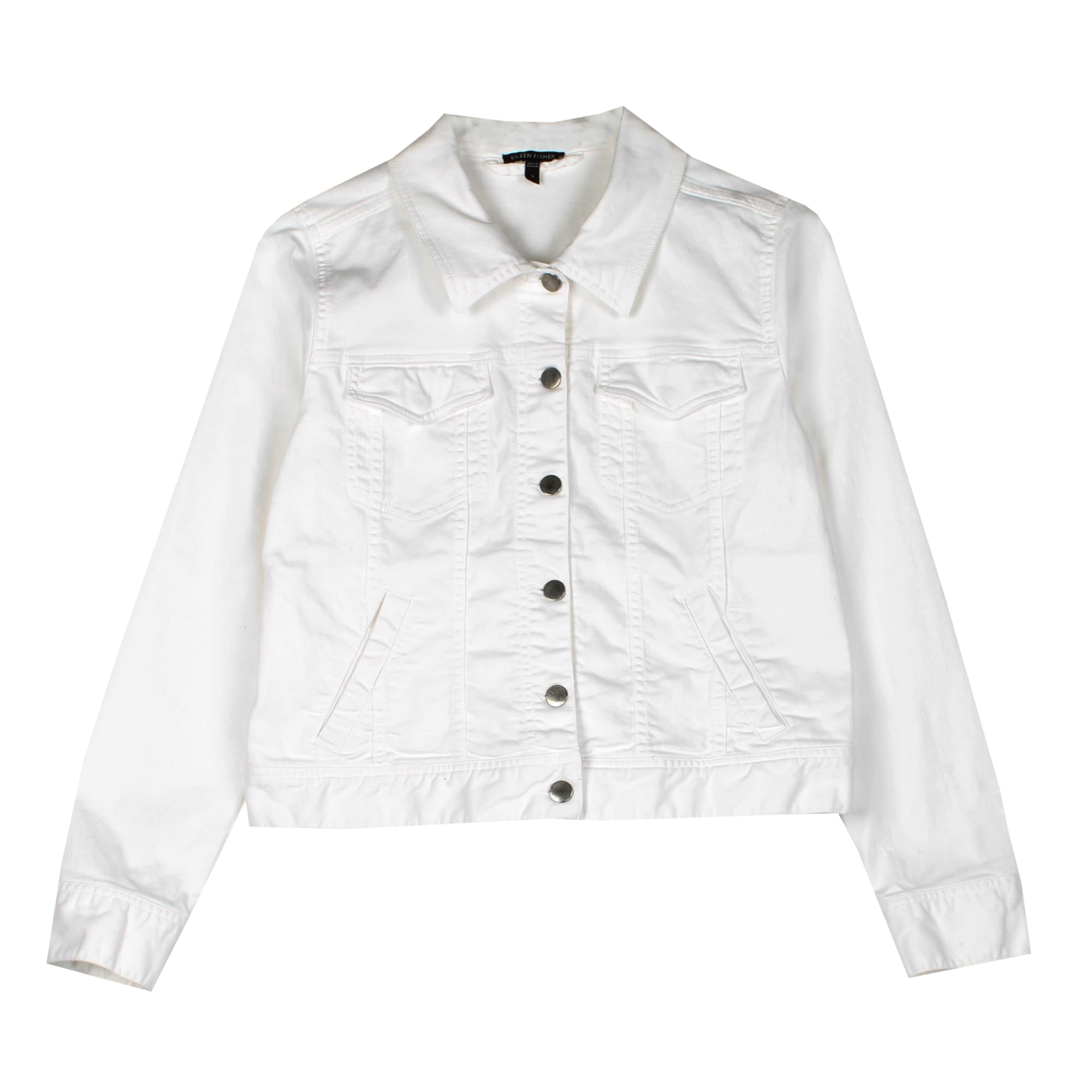 eileen fisher white denim jacket