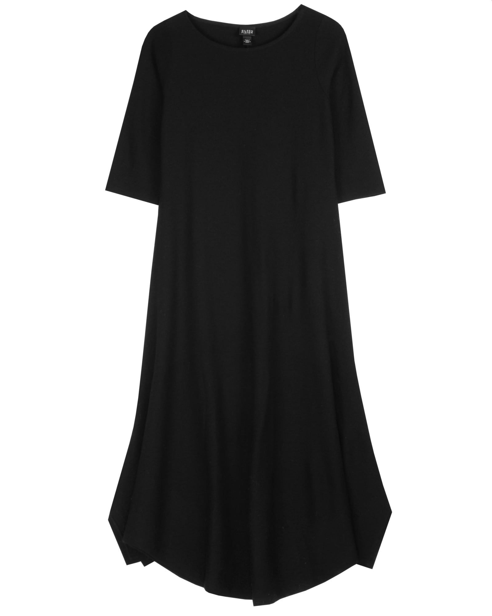 Used Knitted Wool Dress Black | EILEEN FISHER RENEW