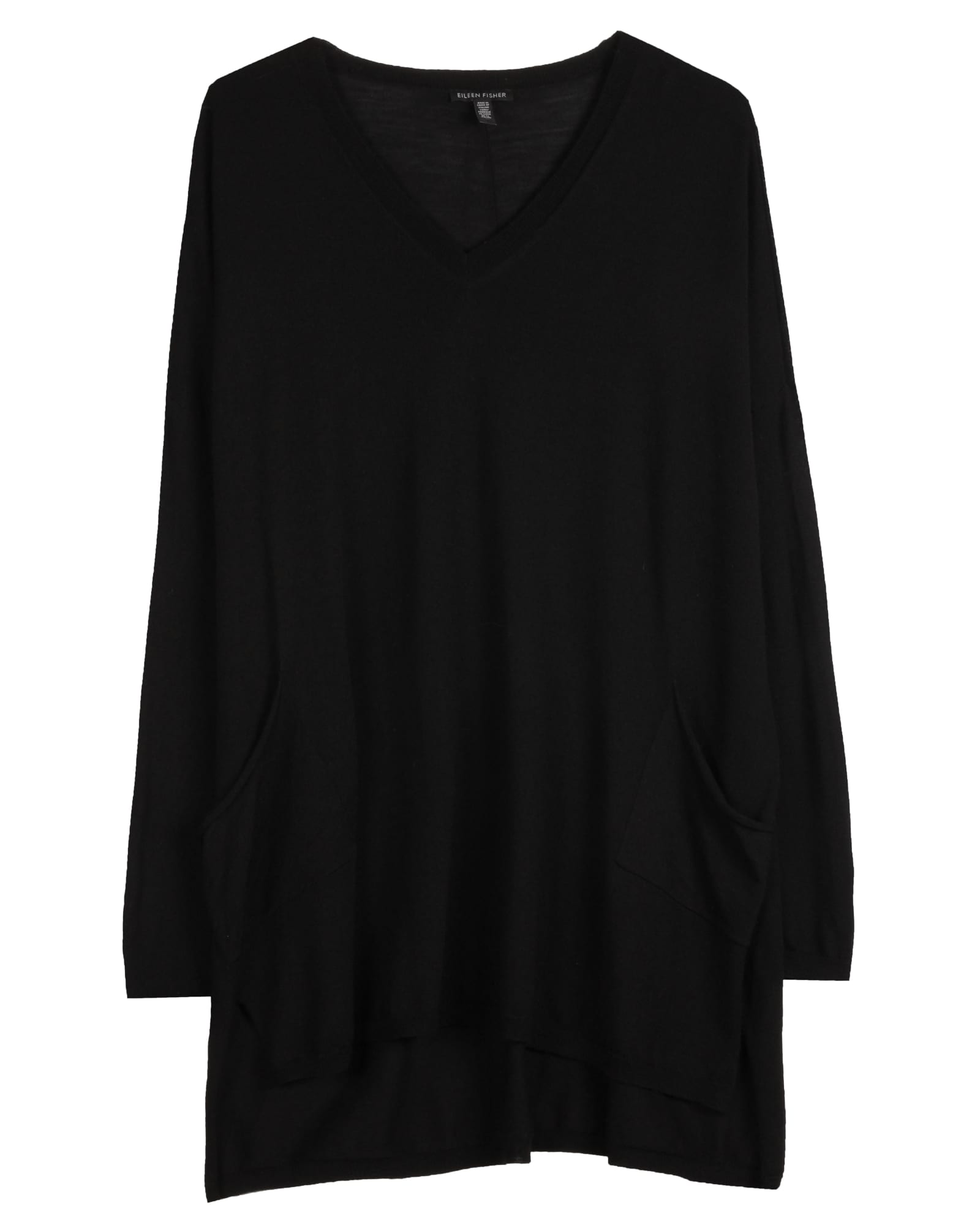 Used Ultrafine Merino Pullover Black | EILEEN FISHER RENEW