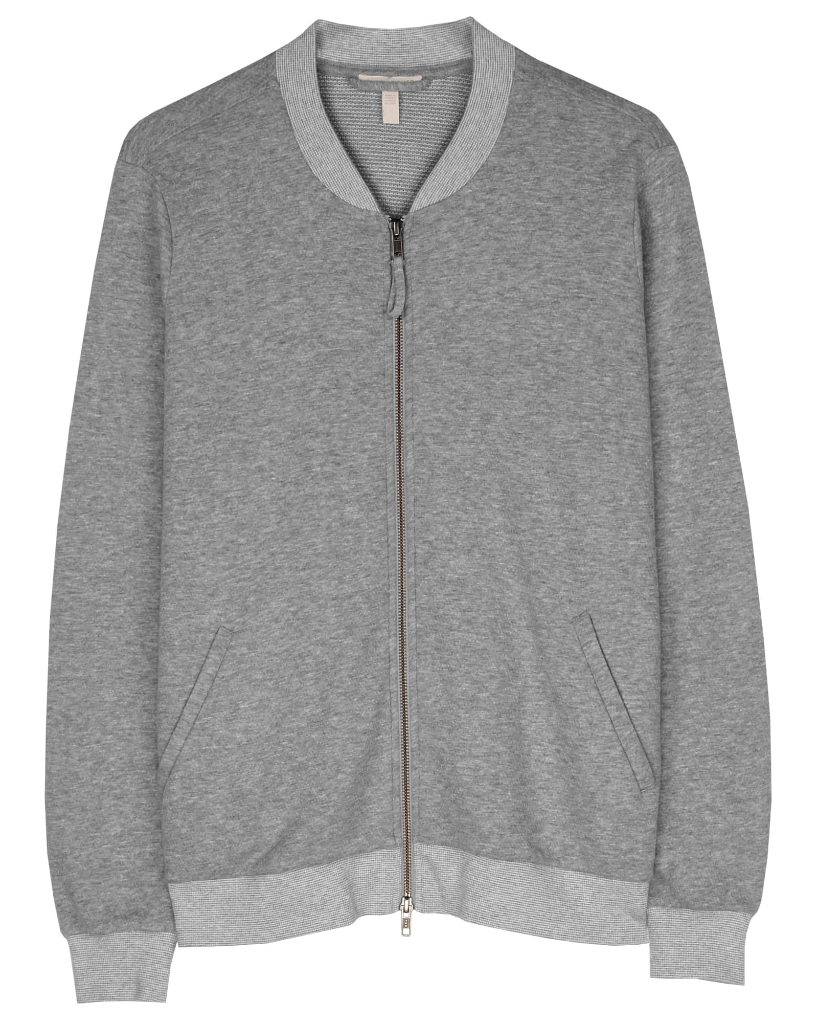 Used Organic Cotton Rib Jacket Grey | EILEEN FISHER RENEW