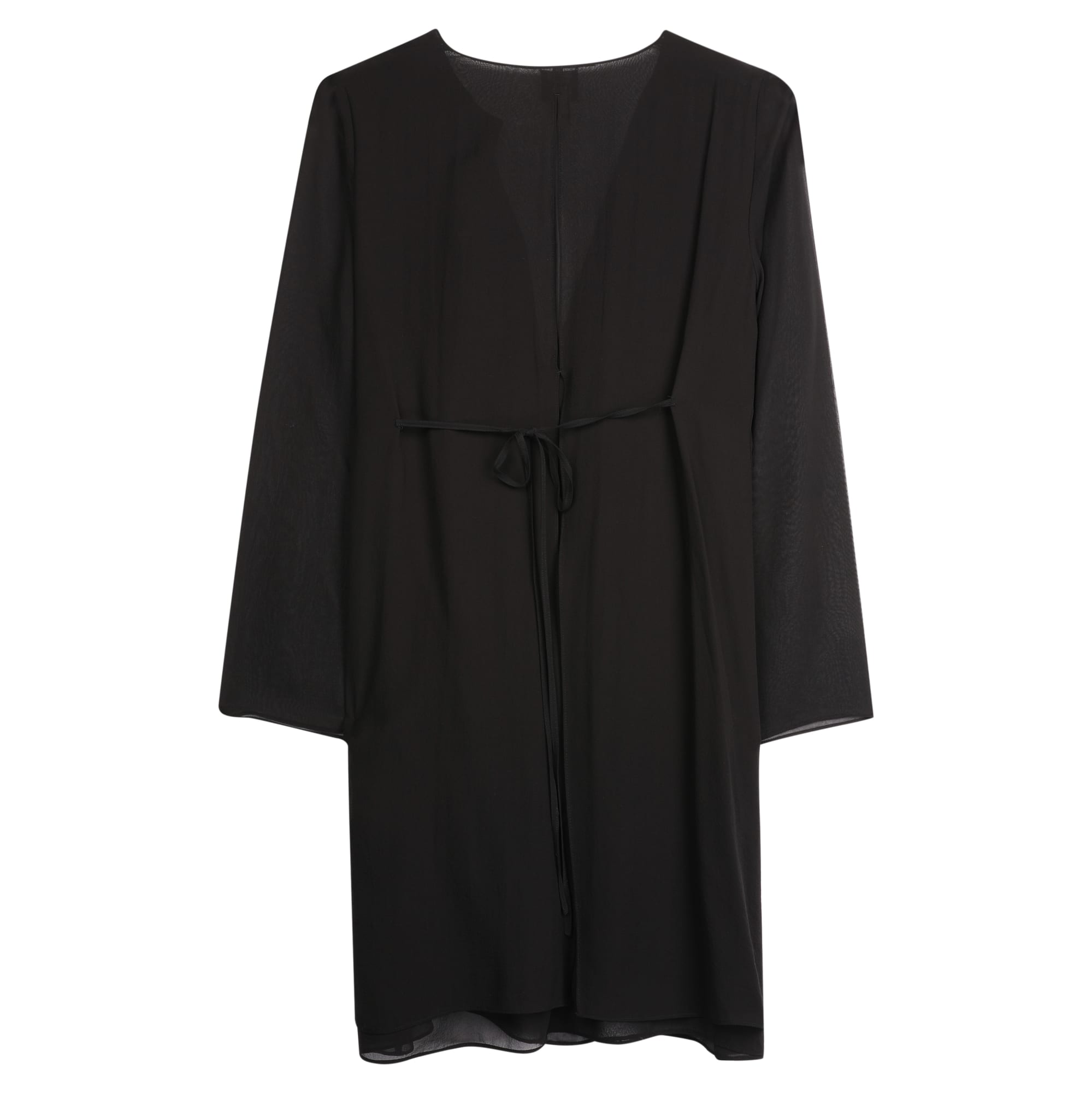 Used Sheer Silk Georgette Jacket Black | EILEEN FISHER RENEW