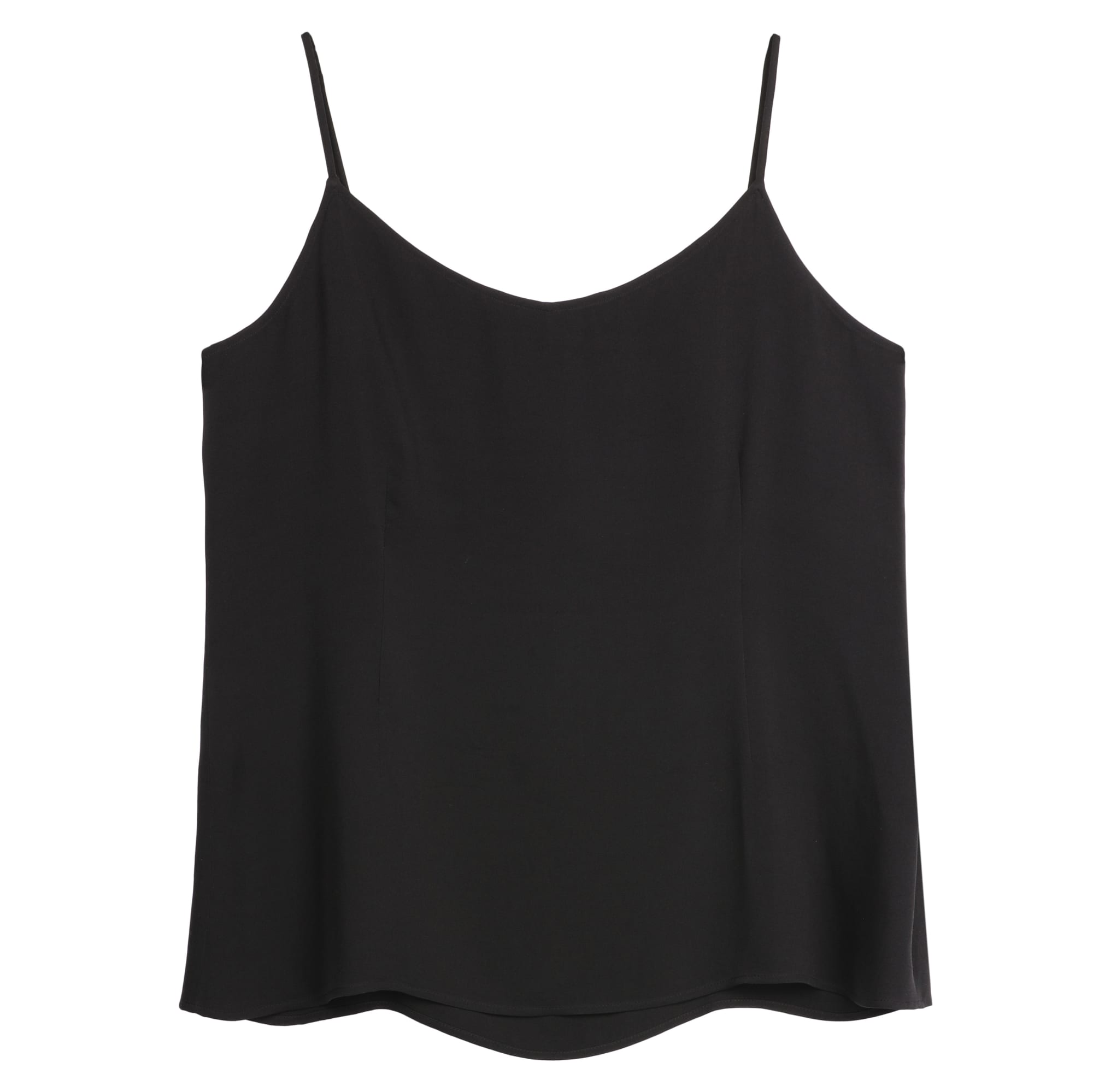 Used Heavyweight Silk Georgette Crepe Tank Black | EILEEN FISHER RENEW