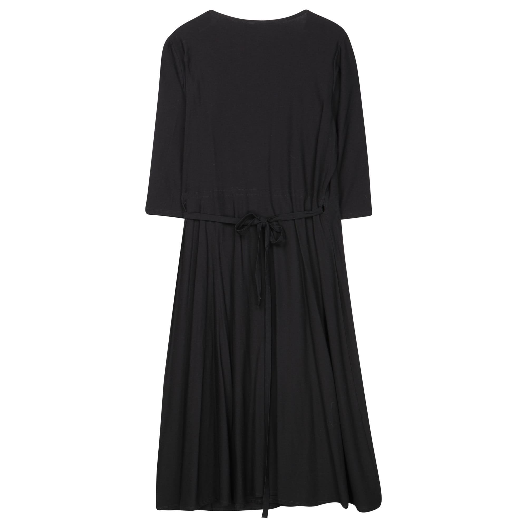 Used Lightweight Washable Stretch Crepe Dress Black | EILEEN FISHER RENEW