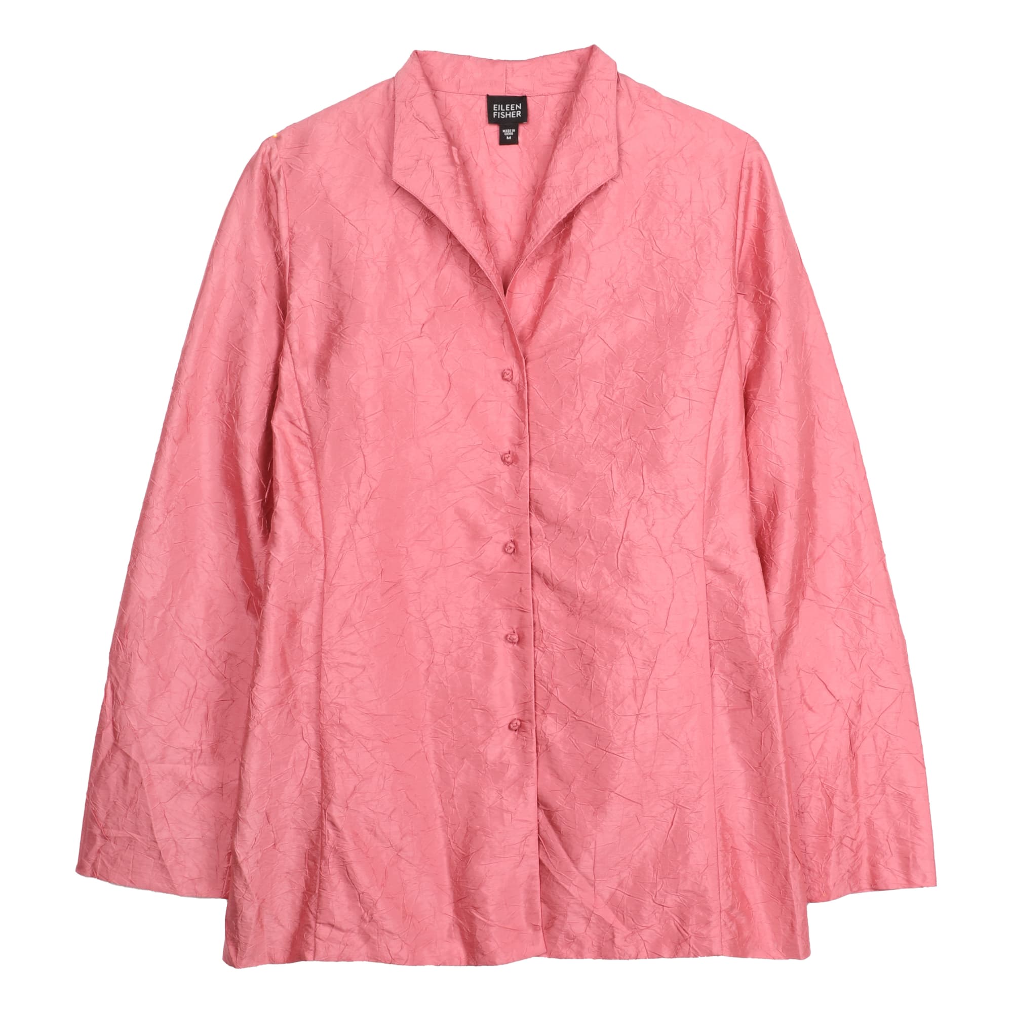 Used Crushed Silk Dupioni Jacket Pink | EILEEN FISHER RENEW