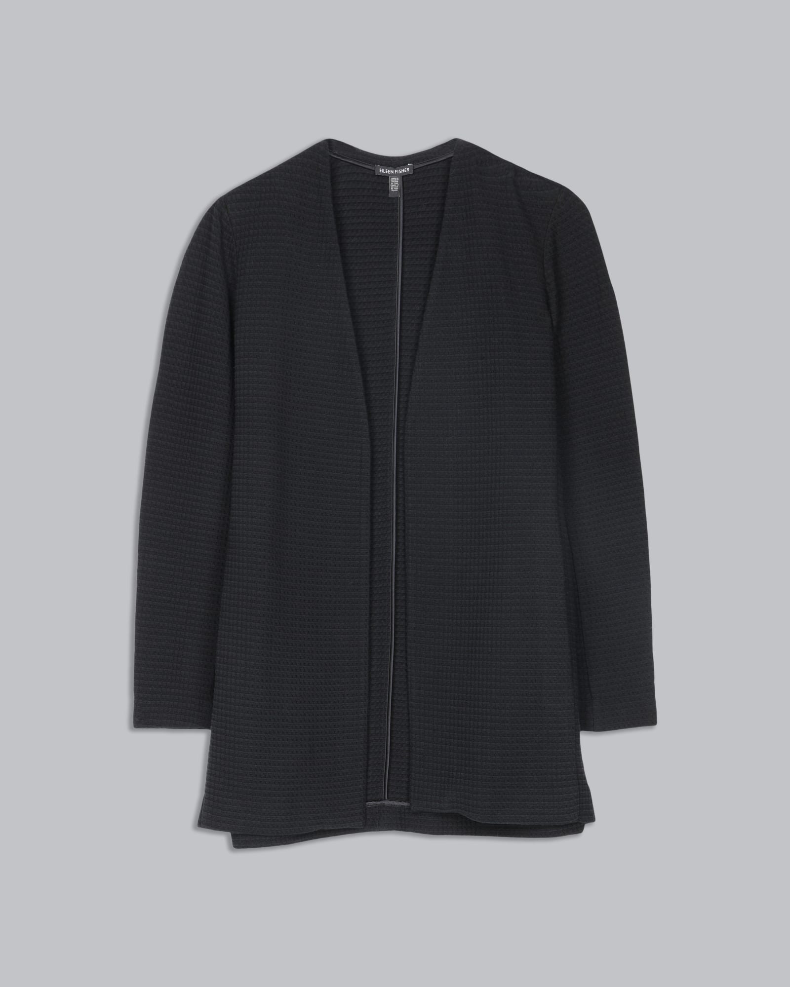 Eileen fisher tencel clearance stretch grid long jacket