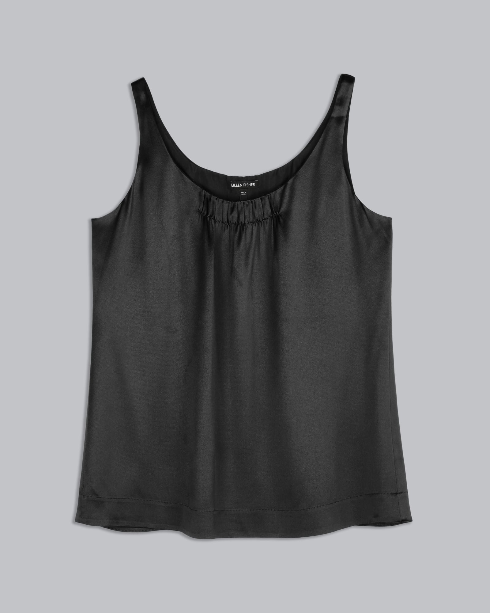 Used Crepe Back Satin Tank Black