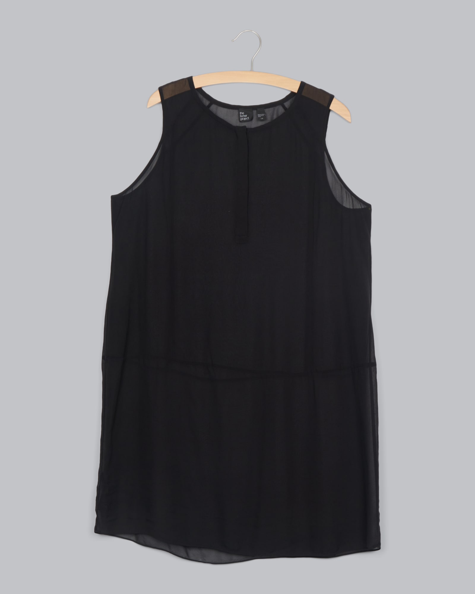 Used Stretch Silk Charmeuse Tank Black